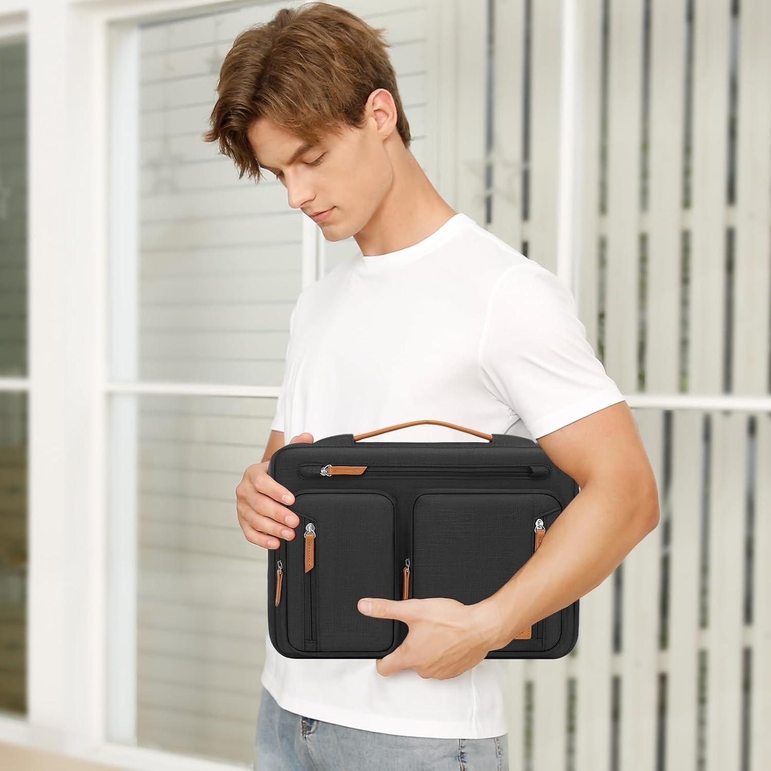 Funda Protectora MOSISO para Laptop 13.3" Negra con 5 Bolsillos