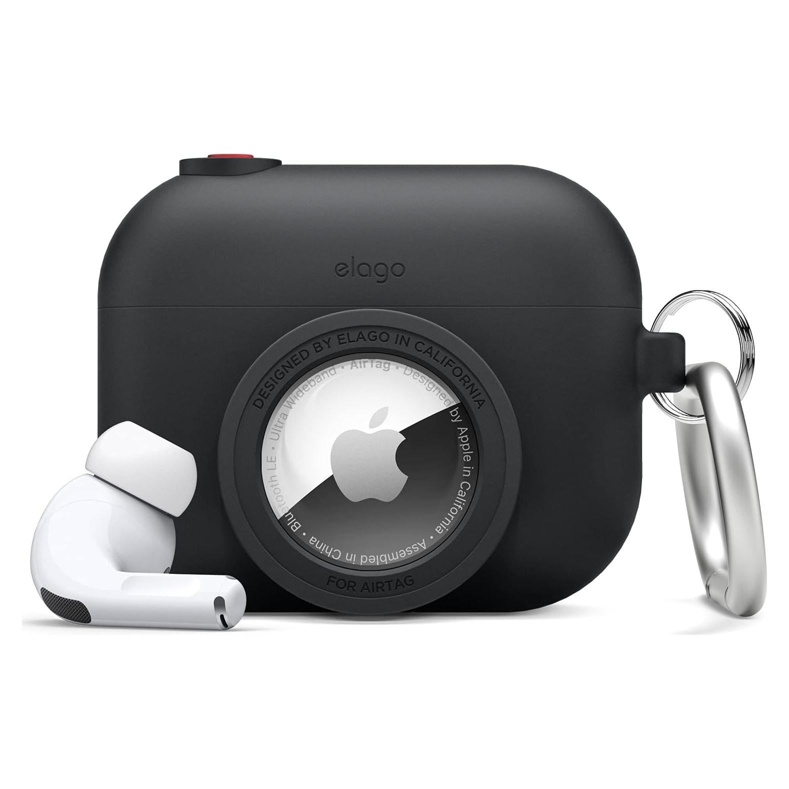 Funda elago Snapshot para AirPods Pro y AirTags - Negro