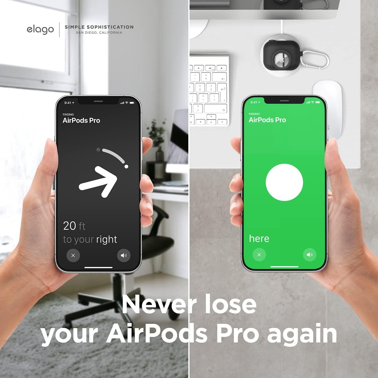 Funda elago Snapshot para AirPods Pro y AirTags - Negro
