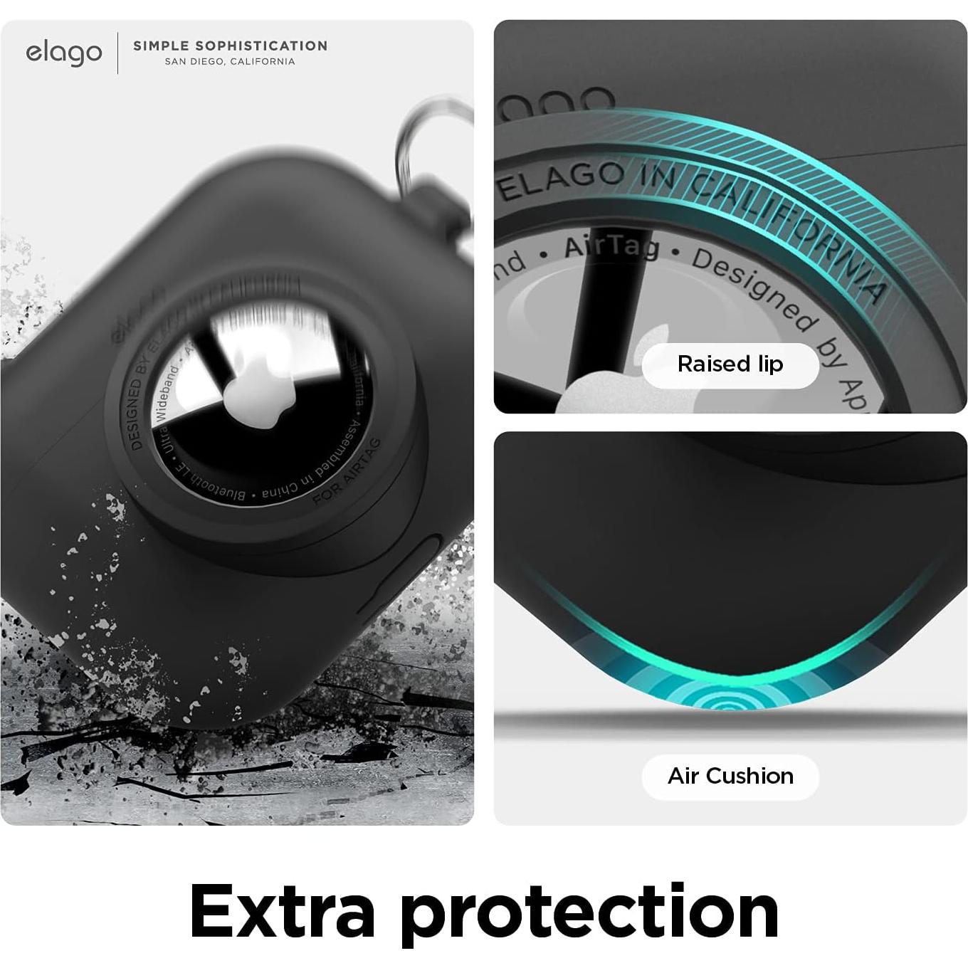 Funda elago Snapshot para AirPods Pro y AirTags - Negro