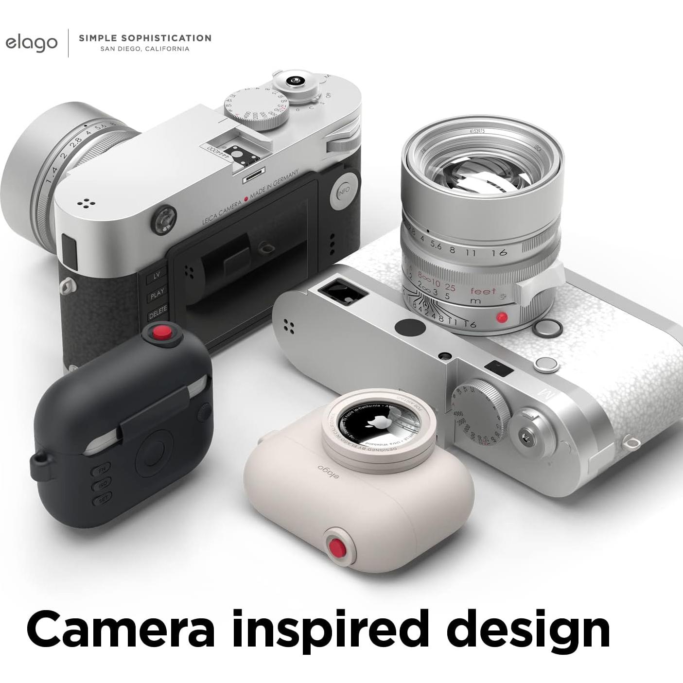 Funda elago Snapshot para AirPods Pro y AirTags - Negro