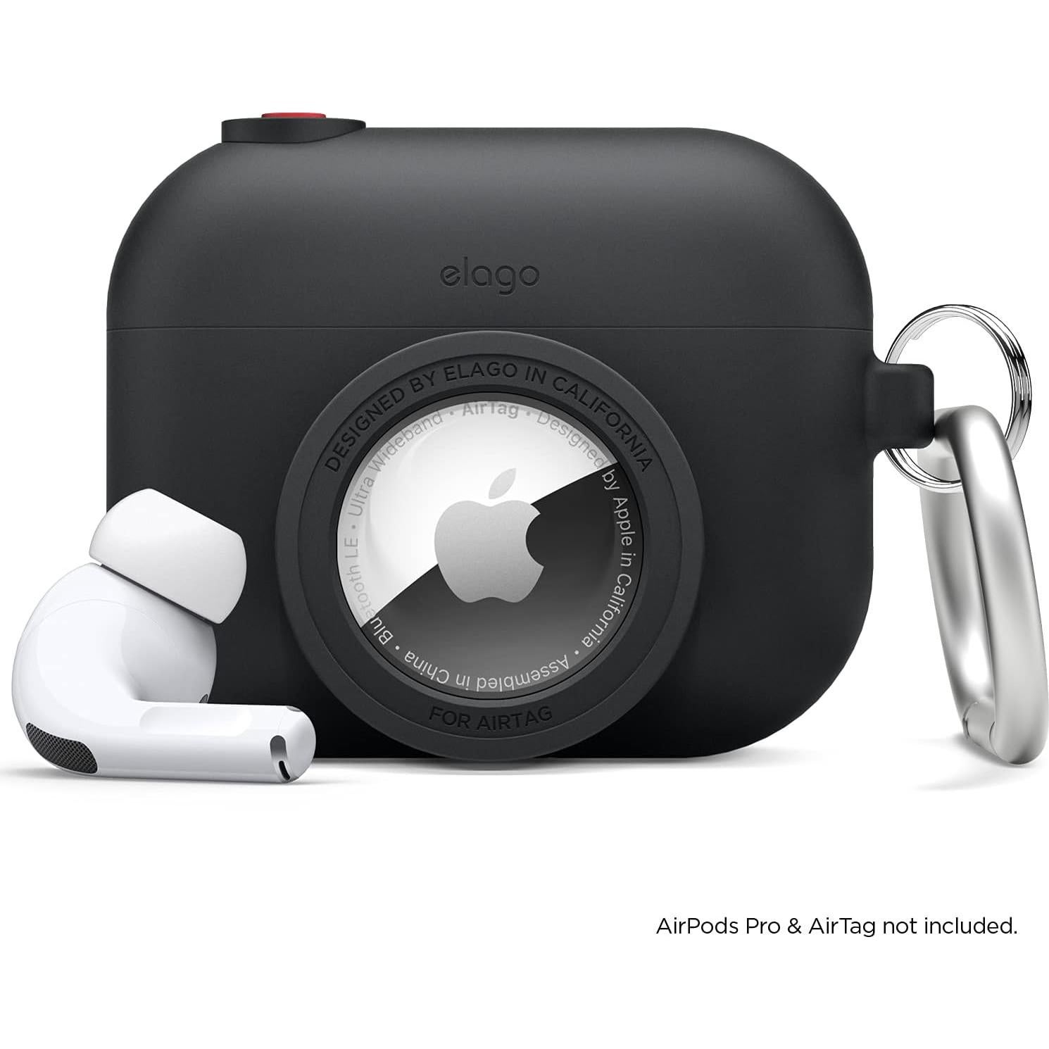 Funda elago Snapshot para AirPods Pro y AirTags - Negro