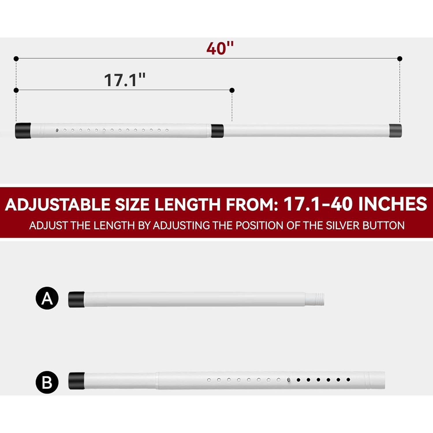 Barra de Seguridad Ajustable Widyana para Puertas Deslizantes 43-99 cm
