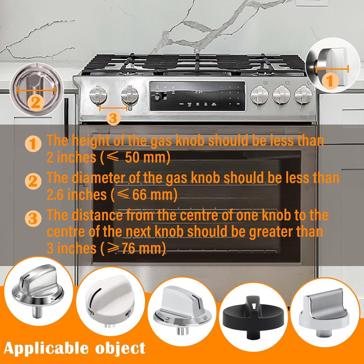 Cubiertas de Seguridad para Perillas de Estufa - 5 Paquetes - Negros