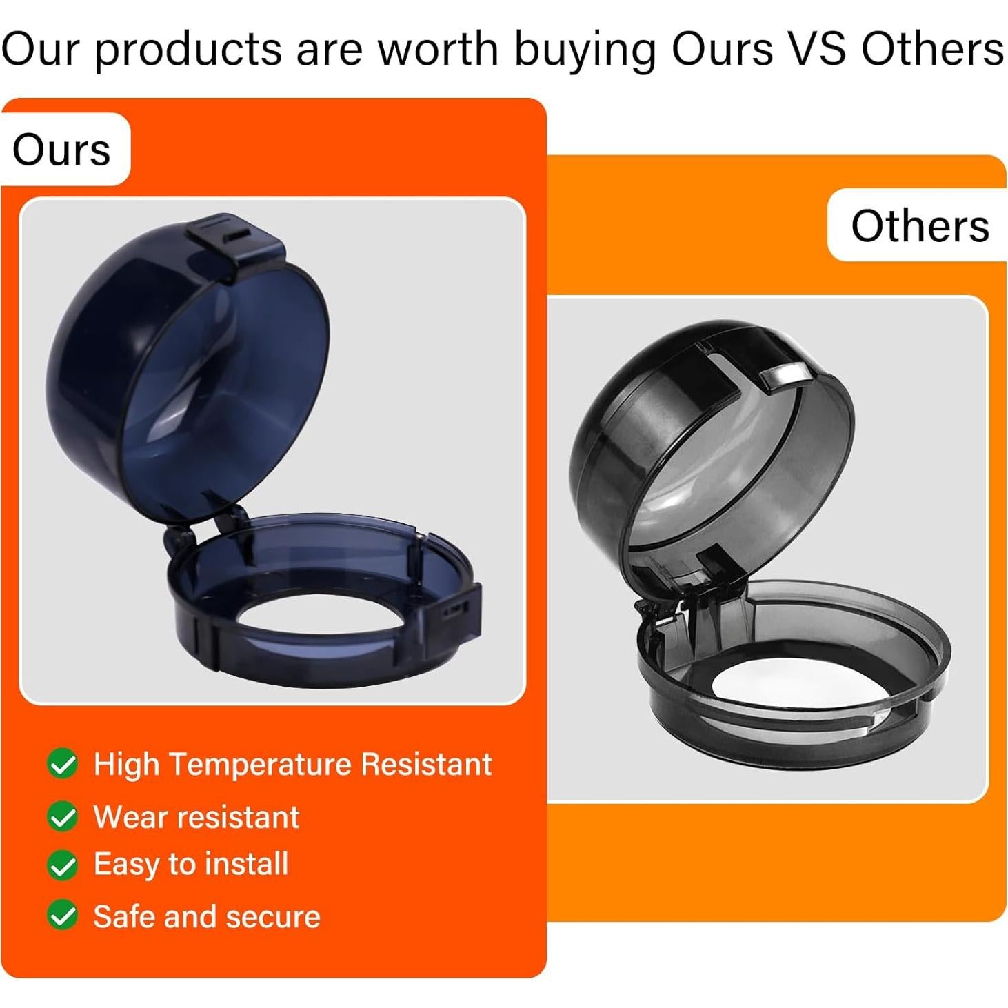 Cubiertas de Seguridad para Perillas de Estufa - 5 Paquetes - Negros