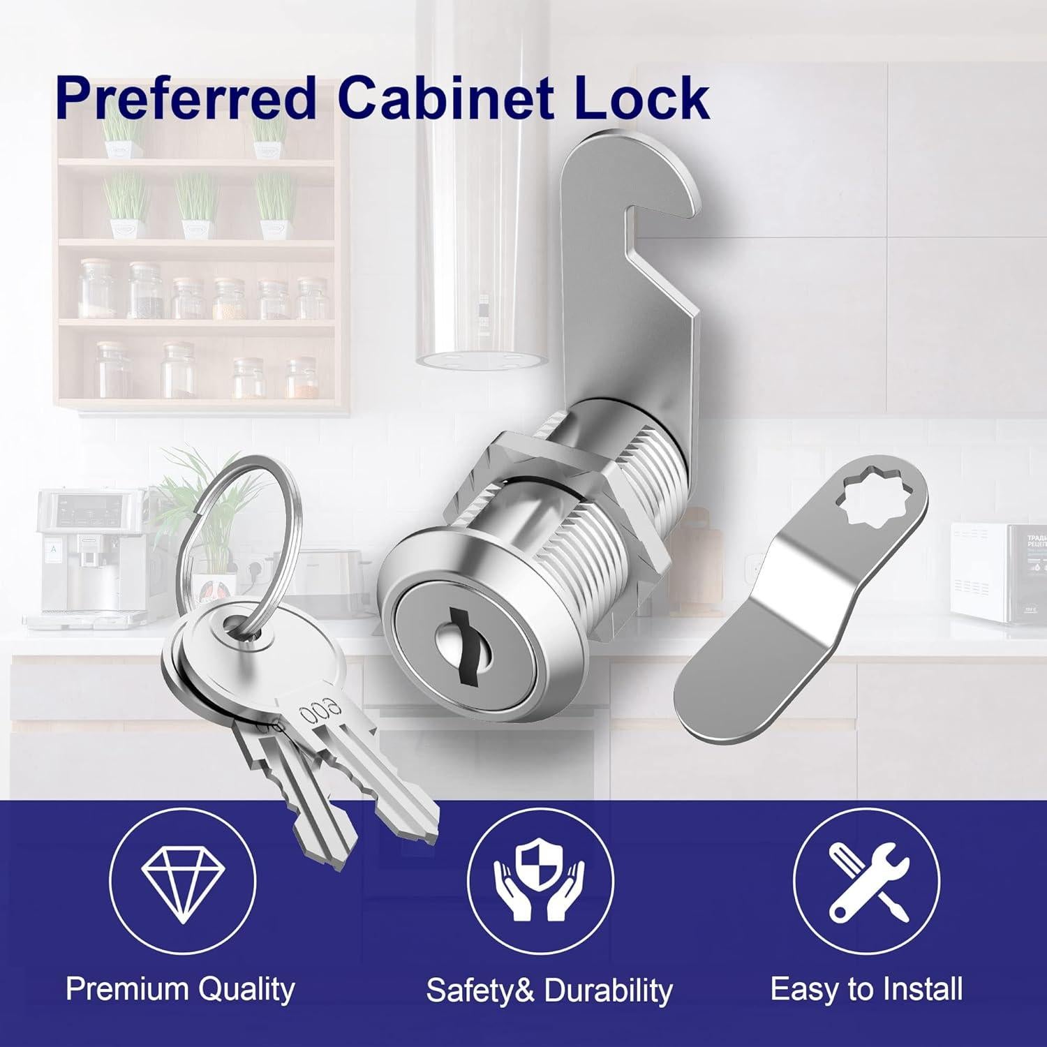 Cerradura de Gabinete Jayseon 28.6mm con Llave - Reemplazo