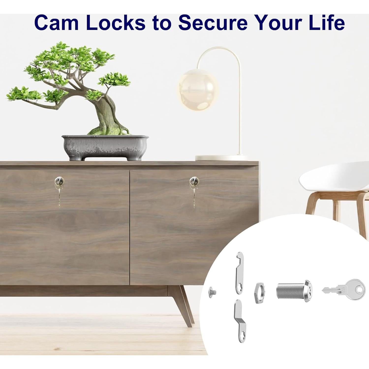 Cerradura de Gabinete Jayseon 28.6mm con Llave - Reemplazo