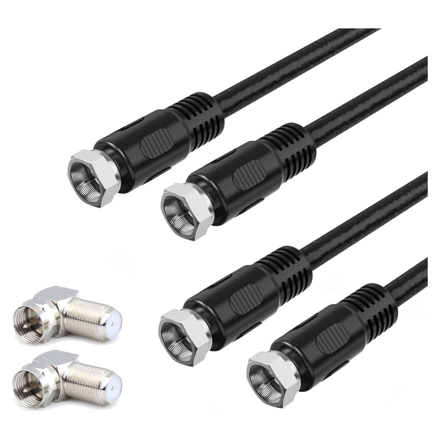Cable Coaxial 0.3m RFAdapter - Paquete de 2 con Conectores F Macho