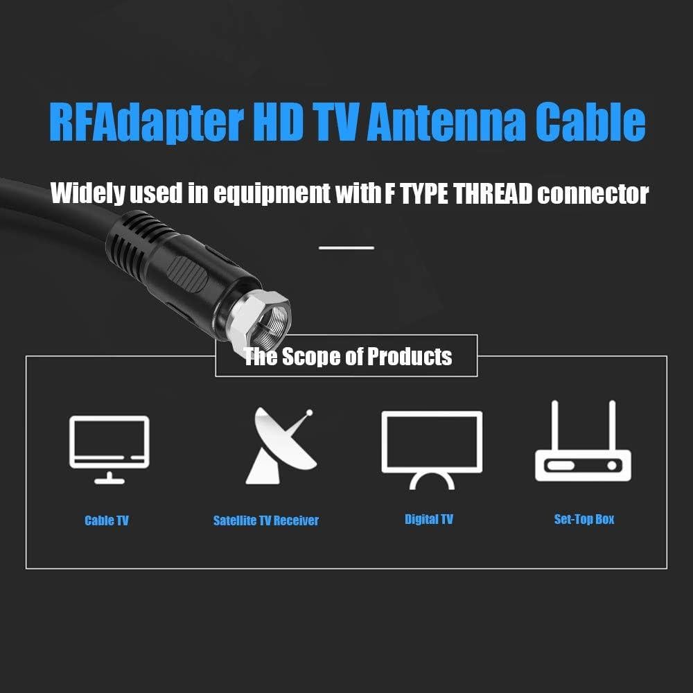 Cable Coaxial 0.3m RFAdapter - Paquete de 2 con Conectores F Macho