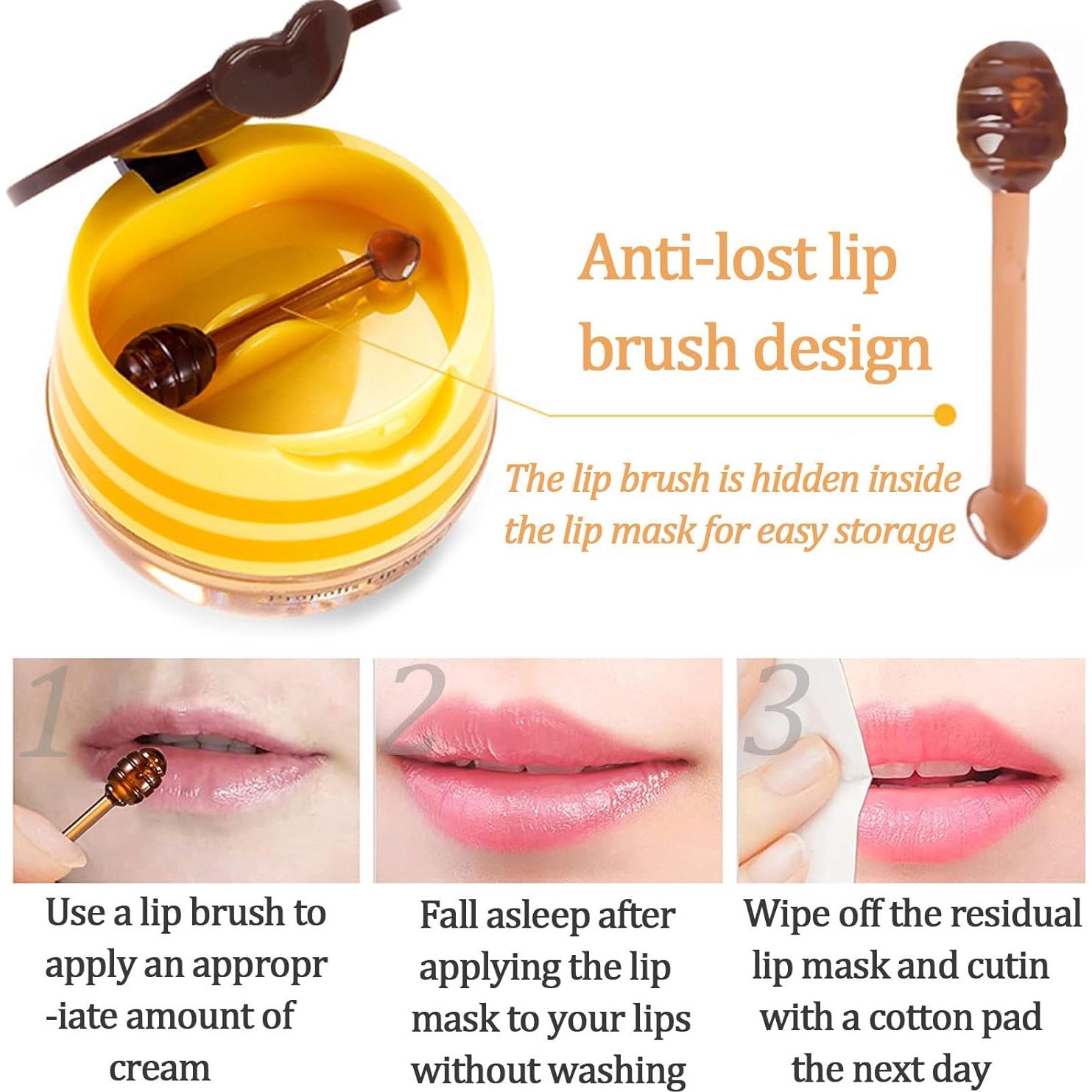 Bálsamo Labial Hidratante Deepmind 4 PCS Miel Durazno Menta Cereza