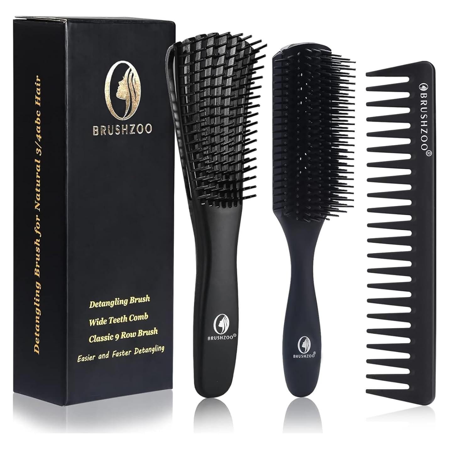 Juego de Cepillos para el Cabello BRUSHZOO - Desenredante y Estilizador