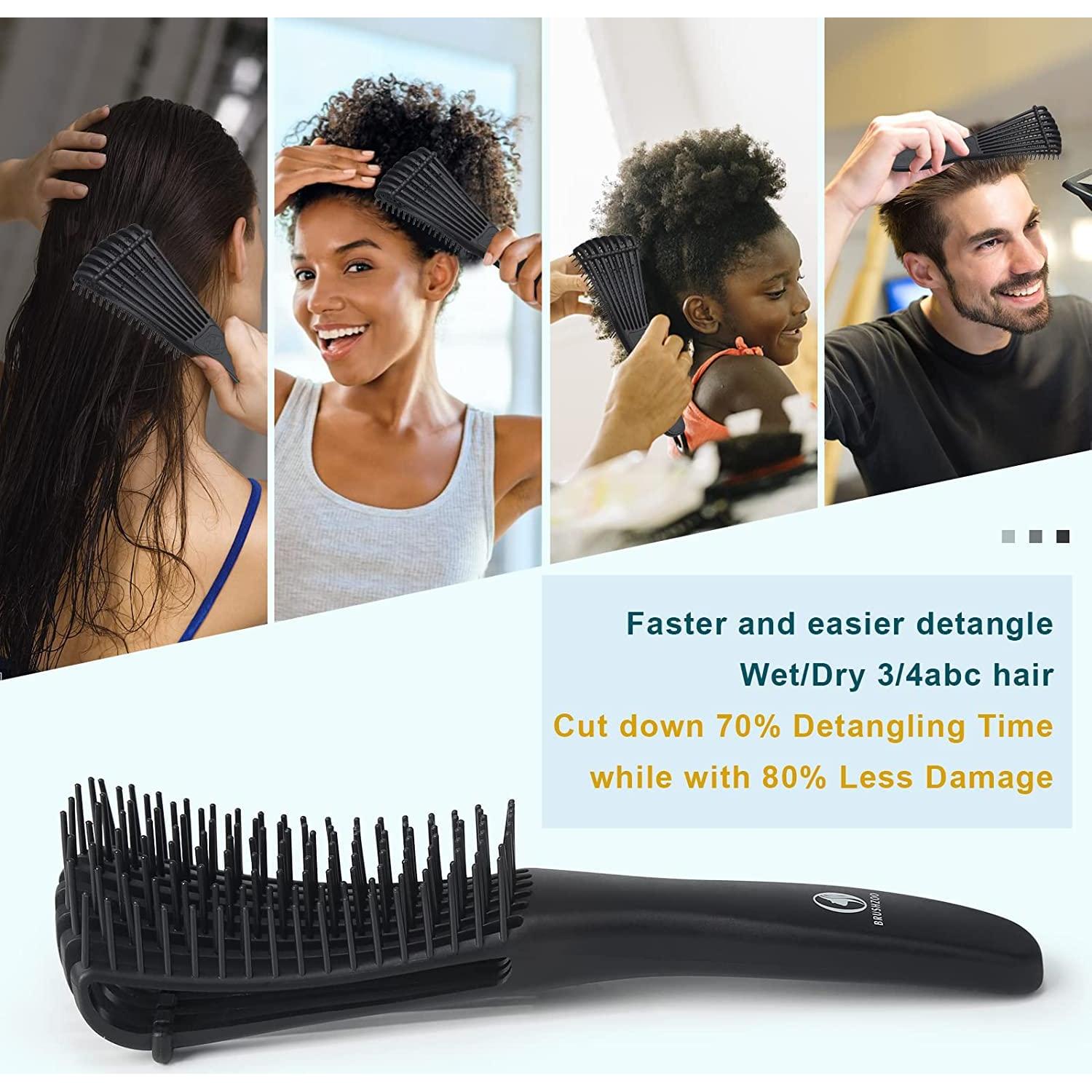 Juego de Cepillos para el Cabello BRUSHZOO - Desenredante y Estilizador