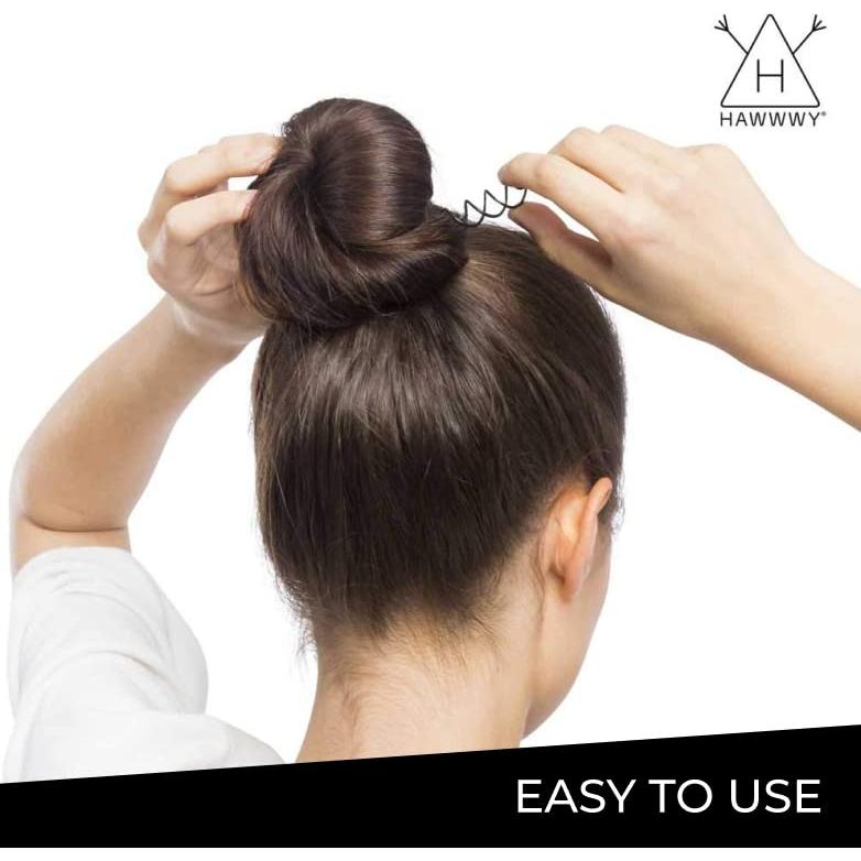 Horquillas Hawwwy 300 Piezas Marrones con Estuche 5.08 cm