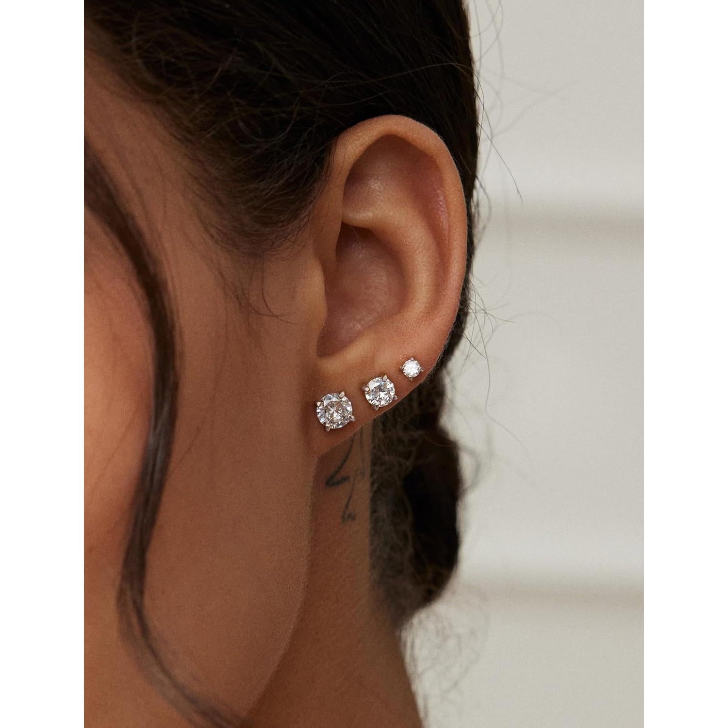 Pendientes Hipoalergénicos WSSXC Acero Inoxidable 14K Plata 20G