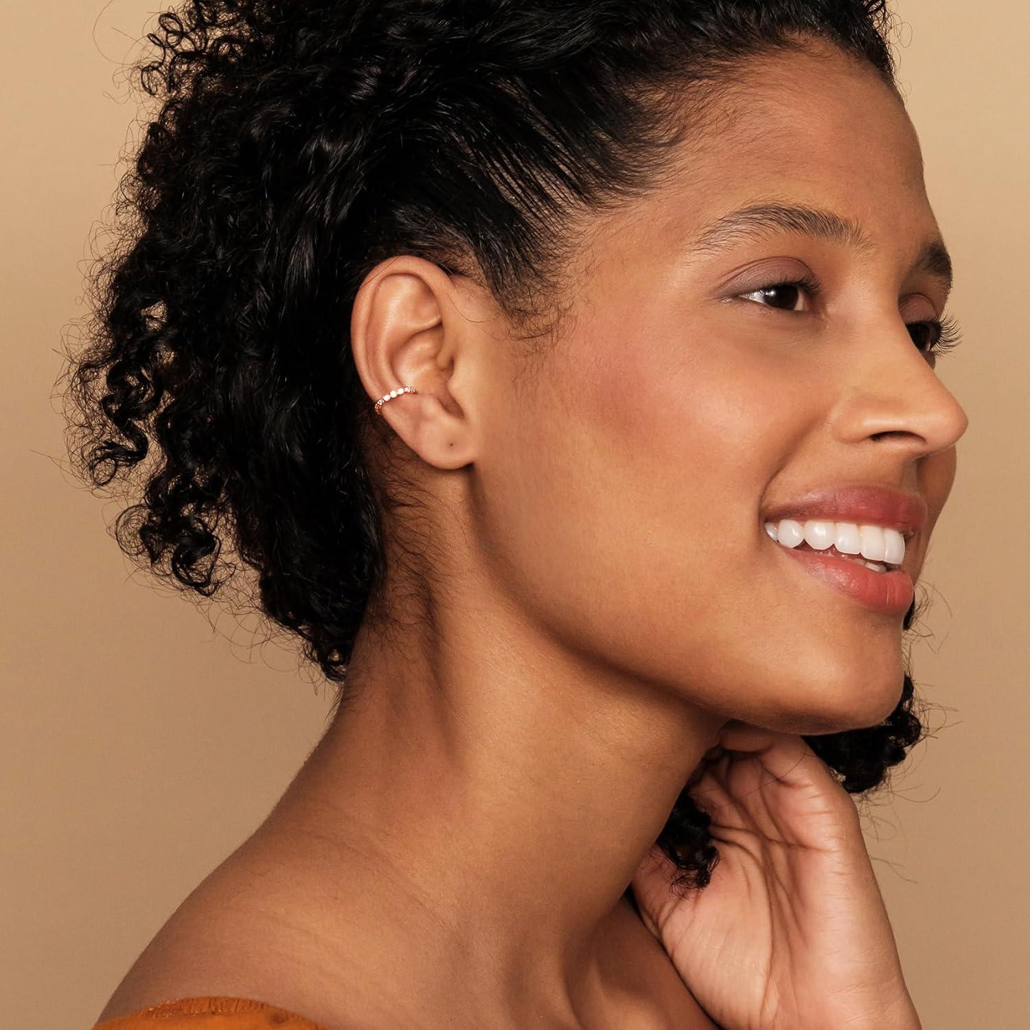 Aretes Huggie de Plata 925 Baño Oro 14K con Circonita PAVOI