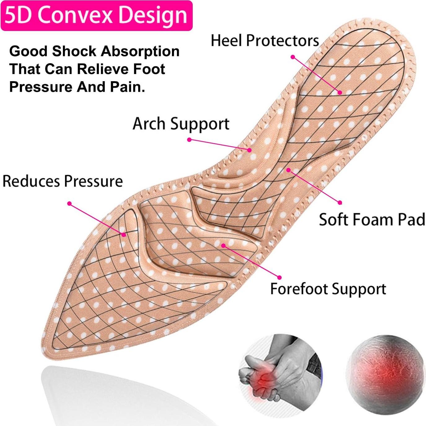 Plantillas de espuma Pnrskter para tacones altos - 2 pares beige