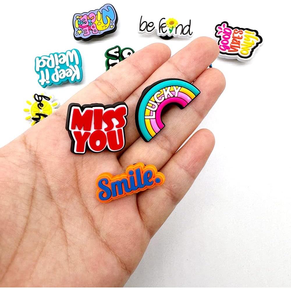 Encantadores Accesorios para Zapatos PVC Azul - 12 Piezas