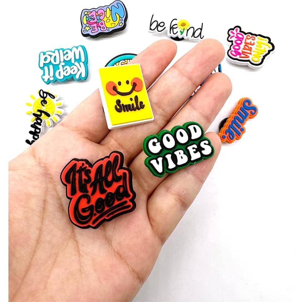 Encantadores Accesorios para Zapatos PVC Azul - 12 Piezas