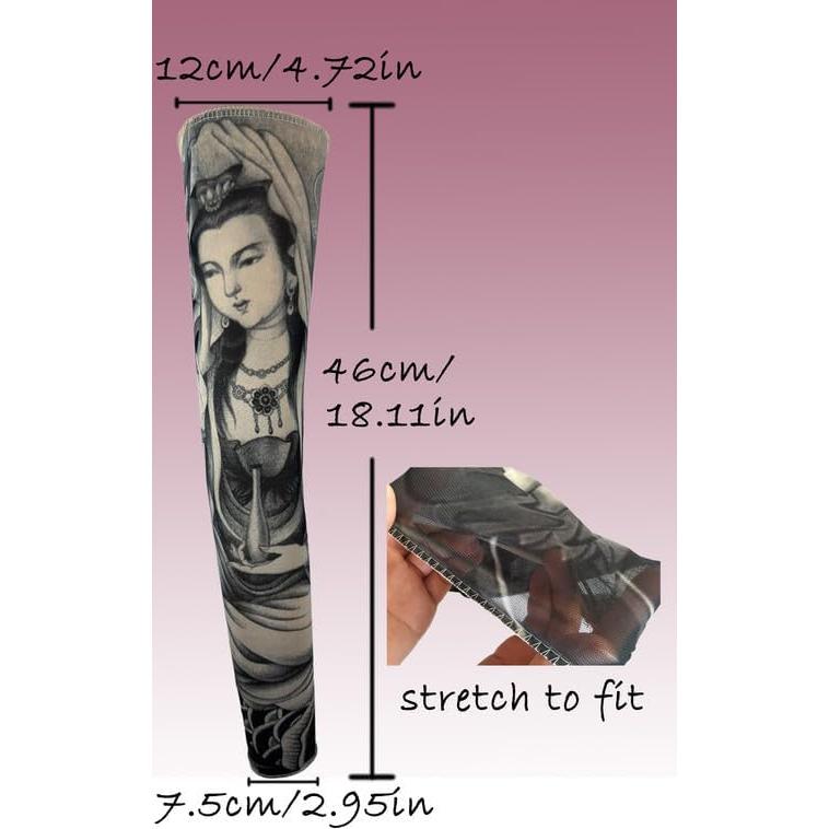 Mangas de Tatuaje Falsas iToolai 46 cm UV 8 Pcs Unisex