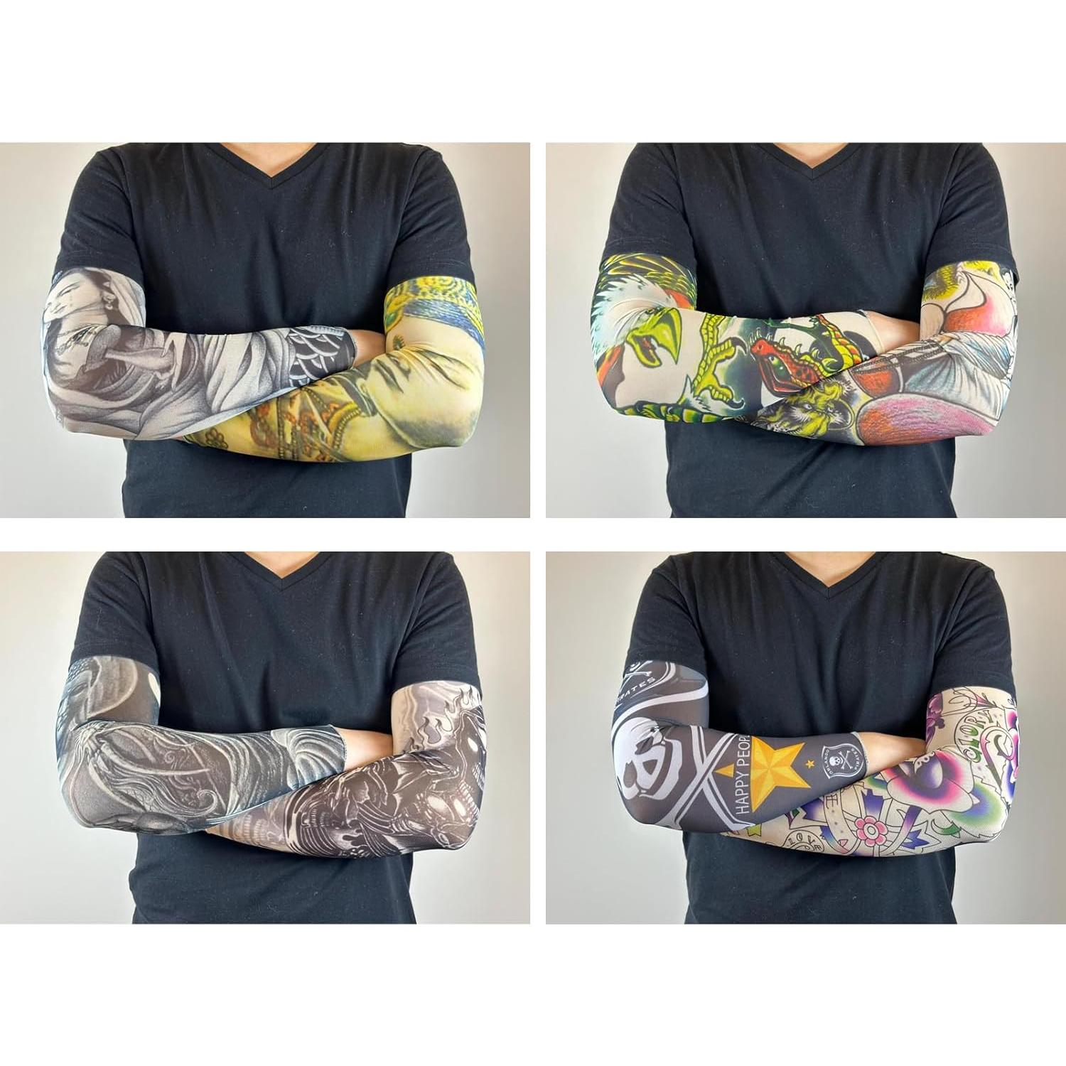 Mangas de Tatuaje Falsas iToolai 46 cm UV 8 Pcs Unisex