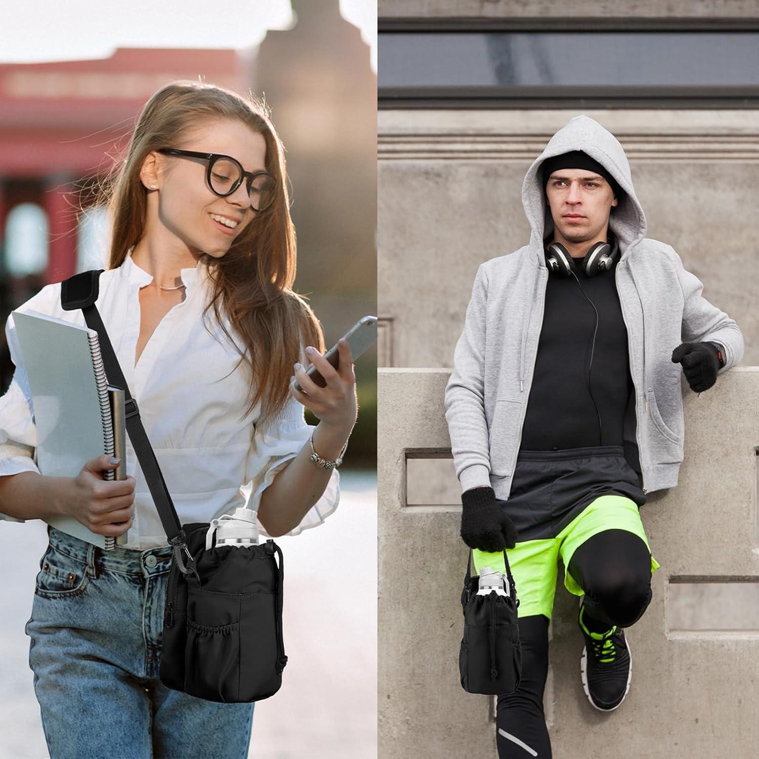 Bolsa Portabotellas de Agua JRQCSJY 32/40oz Aislada Negra