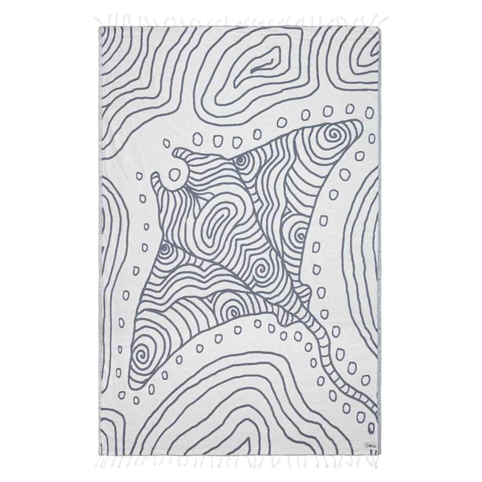 Toalla de Playa Grande Sand Cloud Rayo Diablo 100% Algodón Orgánico