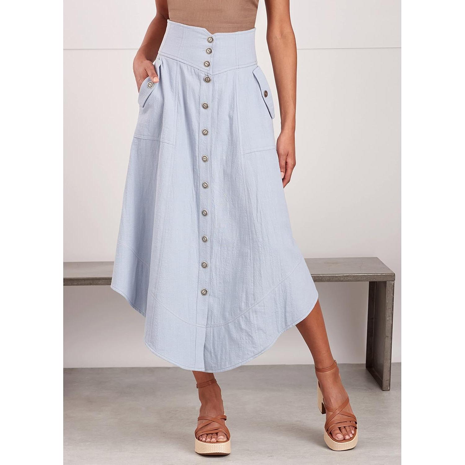 Kit de Patrón de Costura Faldas Simplicity S9710 Tallas 8-16