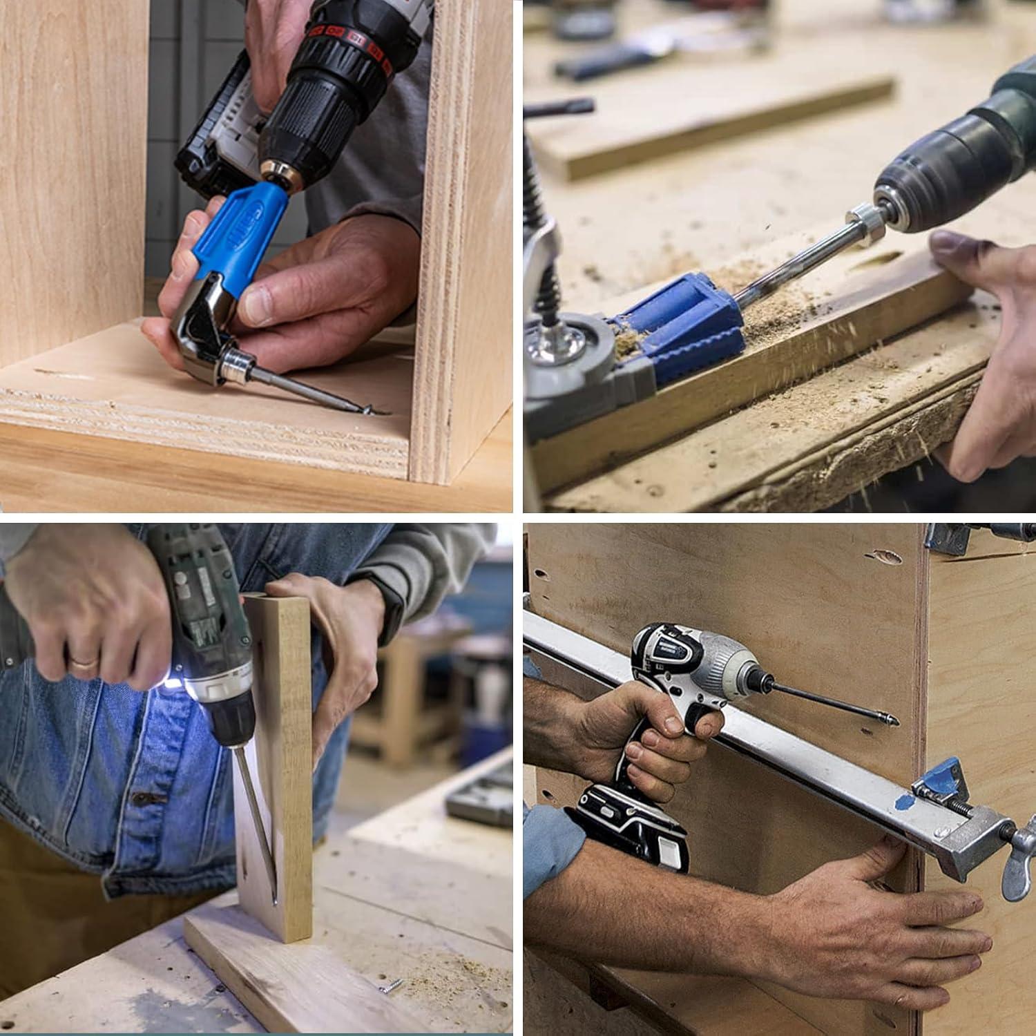 Kit de Tornillos de Madera Jovlalis 350 PCS - Rosca Gruesa Azul