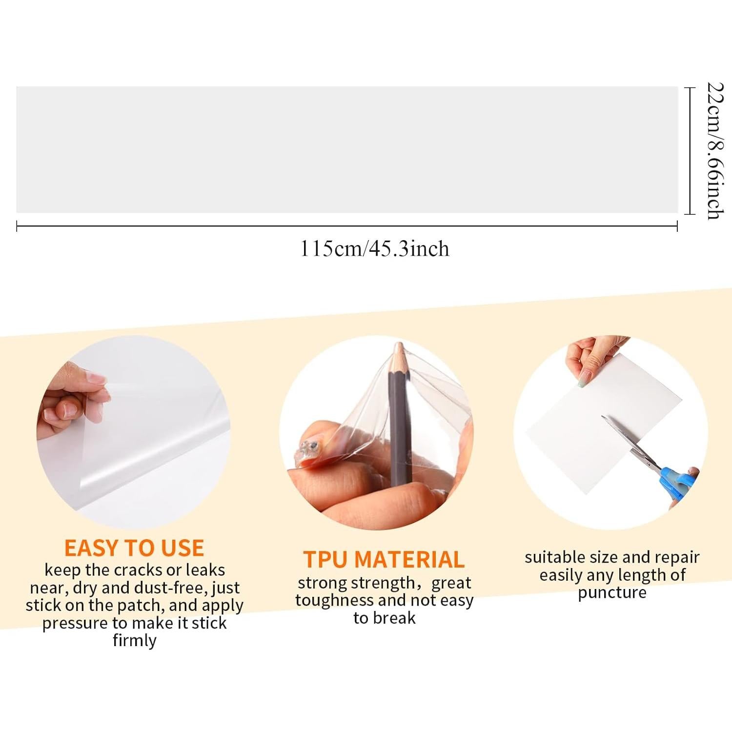 Kit de Parches Inflables Autoadhesivos TPU Photect 85x115 cm