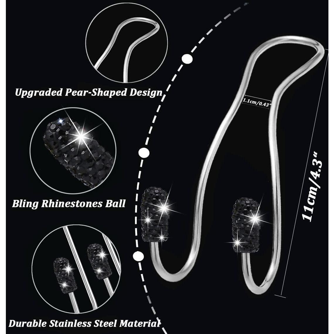 Ganchos para reposacabezas de coche MTGOCHA - 2 unidades, Negro