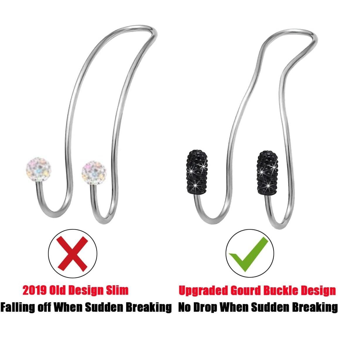 Ganchos para reposacabezas de coche MTGOCHA - 2 unidades, Negro