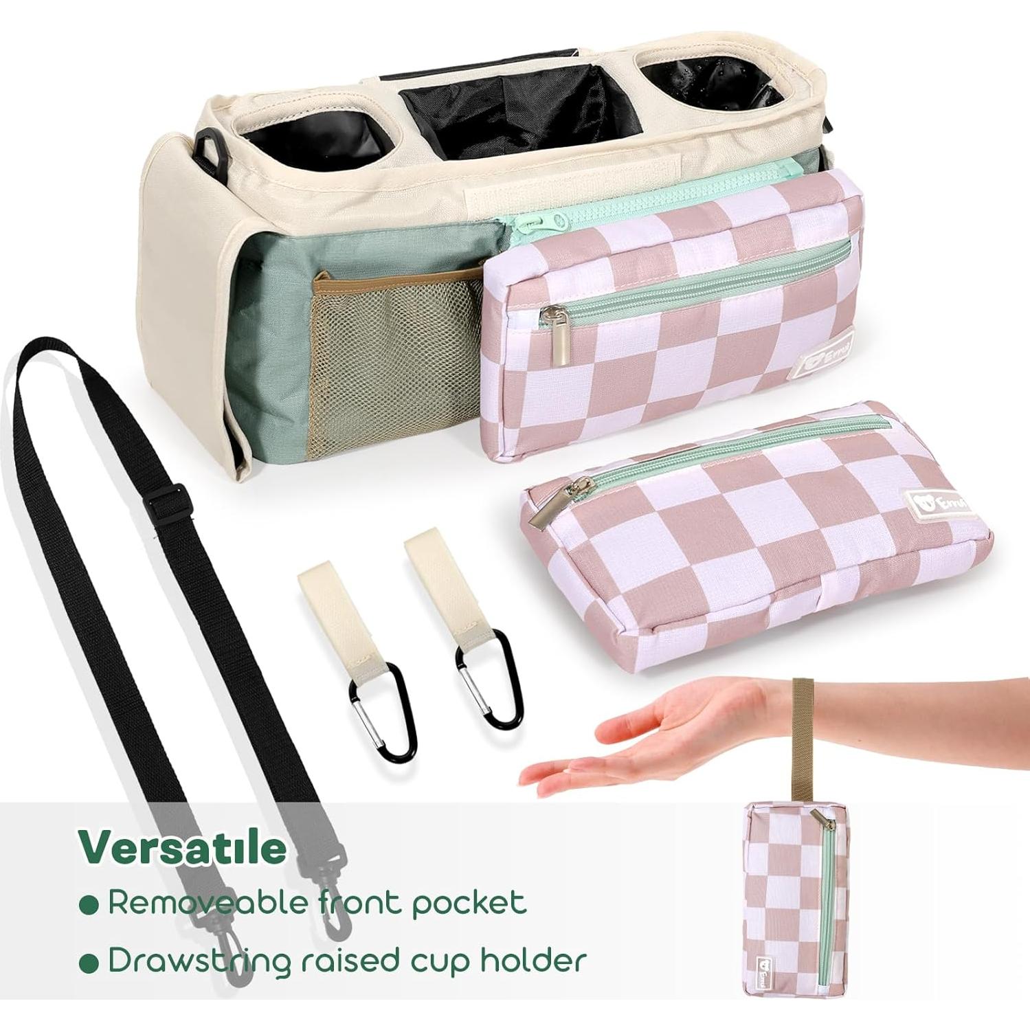 Organizador Universal para Carriola ERRUI con 2 Portavasos Aislados