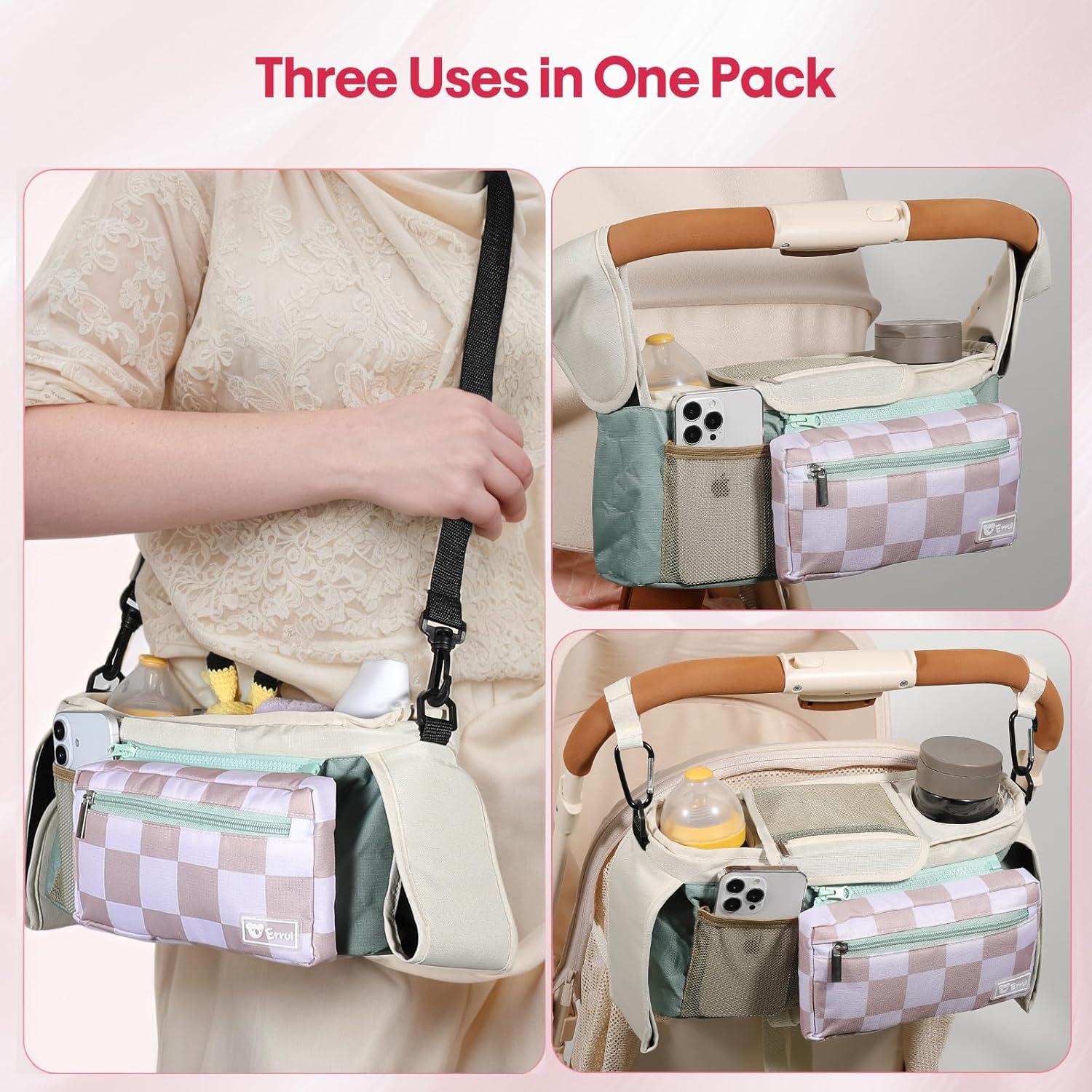 Organizador Universal para Carriola ERRUI con 2 Portavasos Aislados