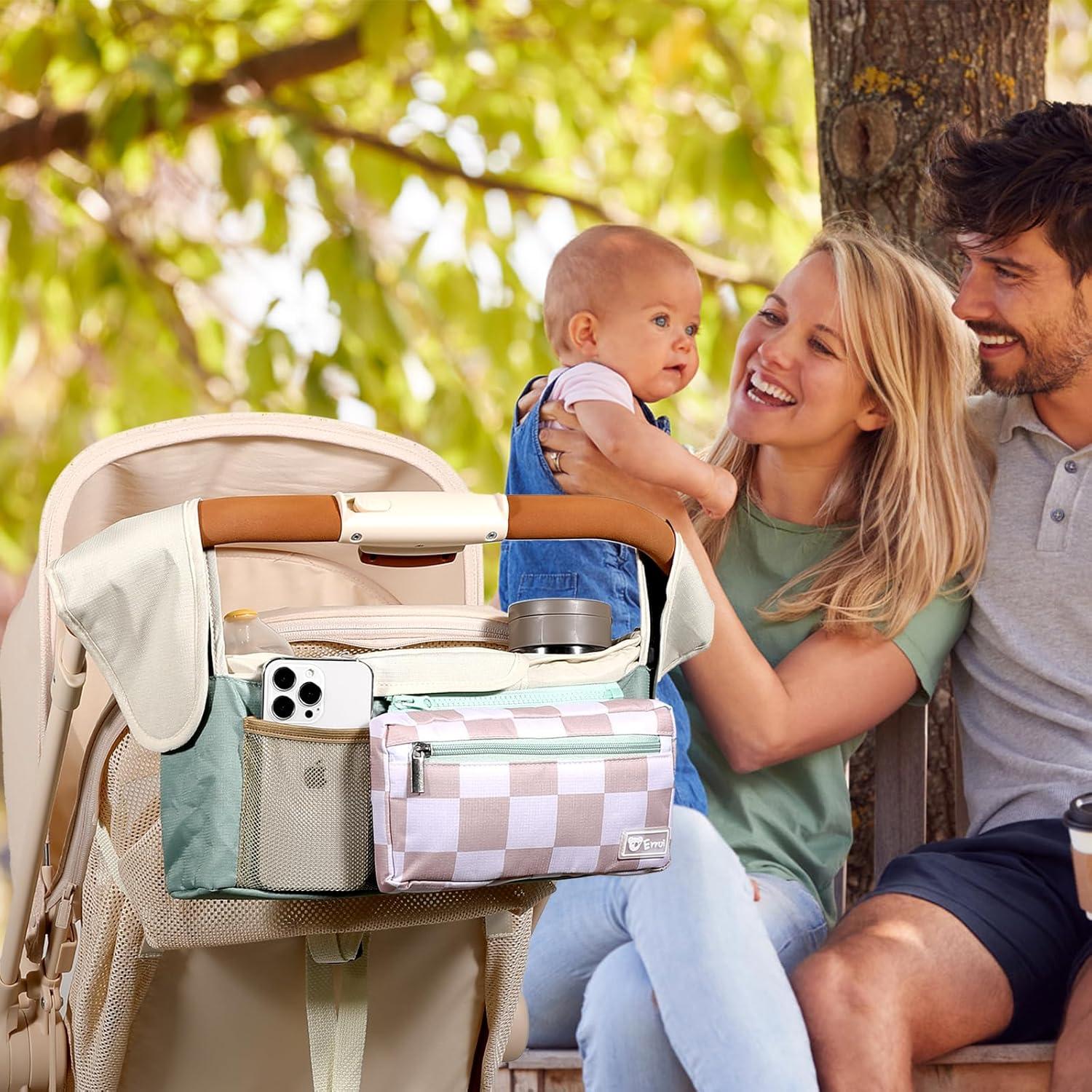 Organizador Universal para Carriola ERRUI con 2 Portavasos Aislados