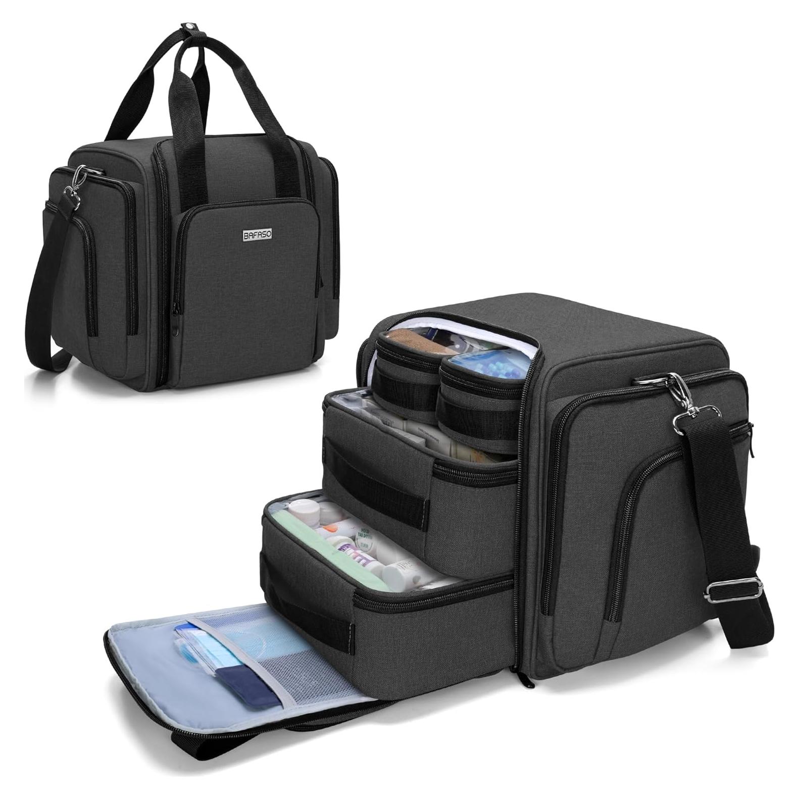 Organizador de Medicamentos BAFASO Grande con 4 Bolsillos