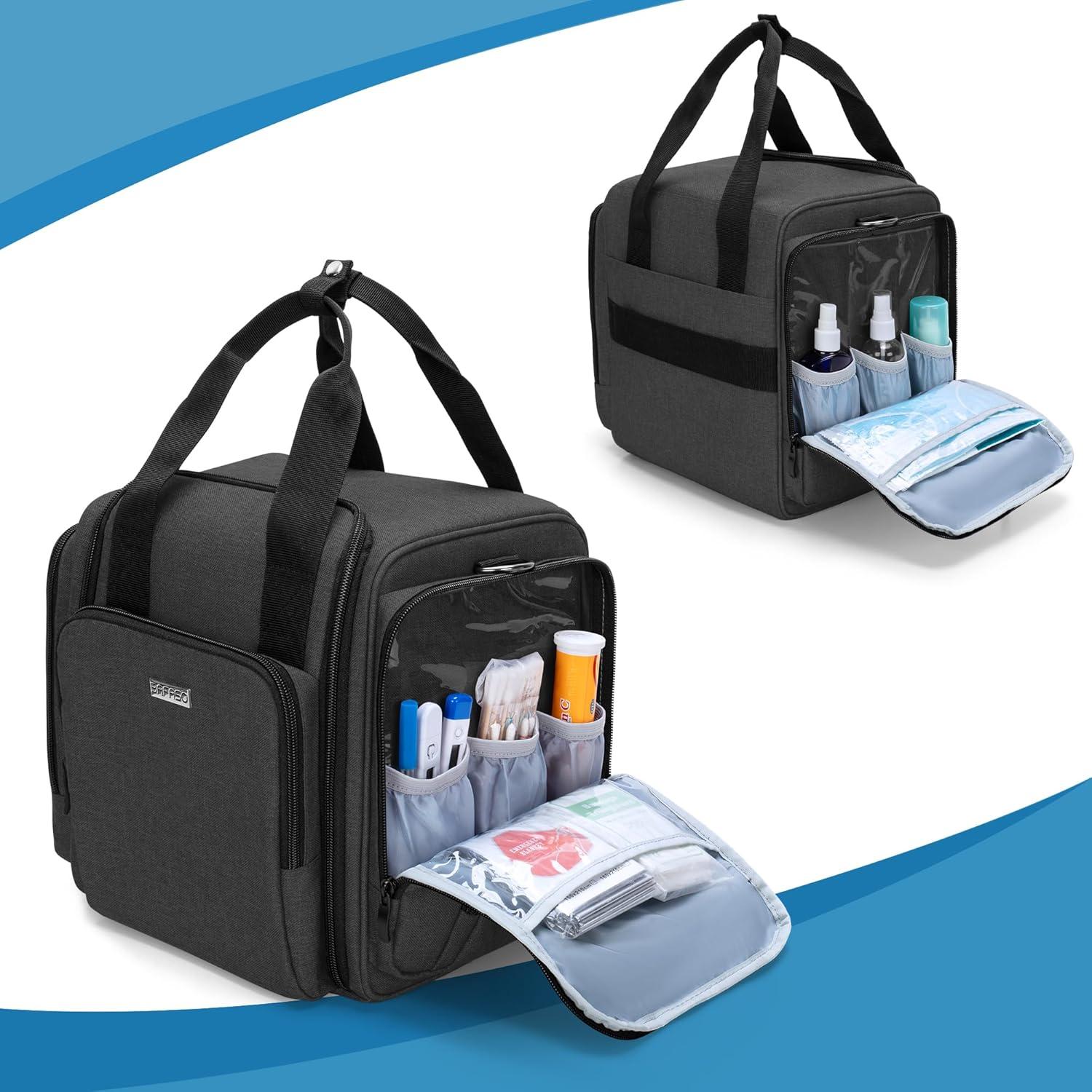 Organizador de Medicamentos BAFASO Grande con 4 Bolsillos