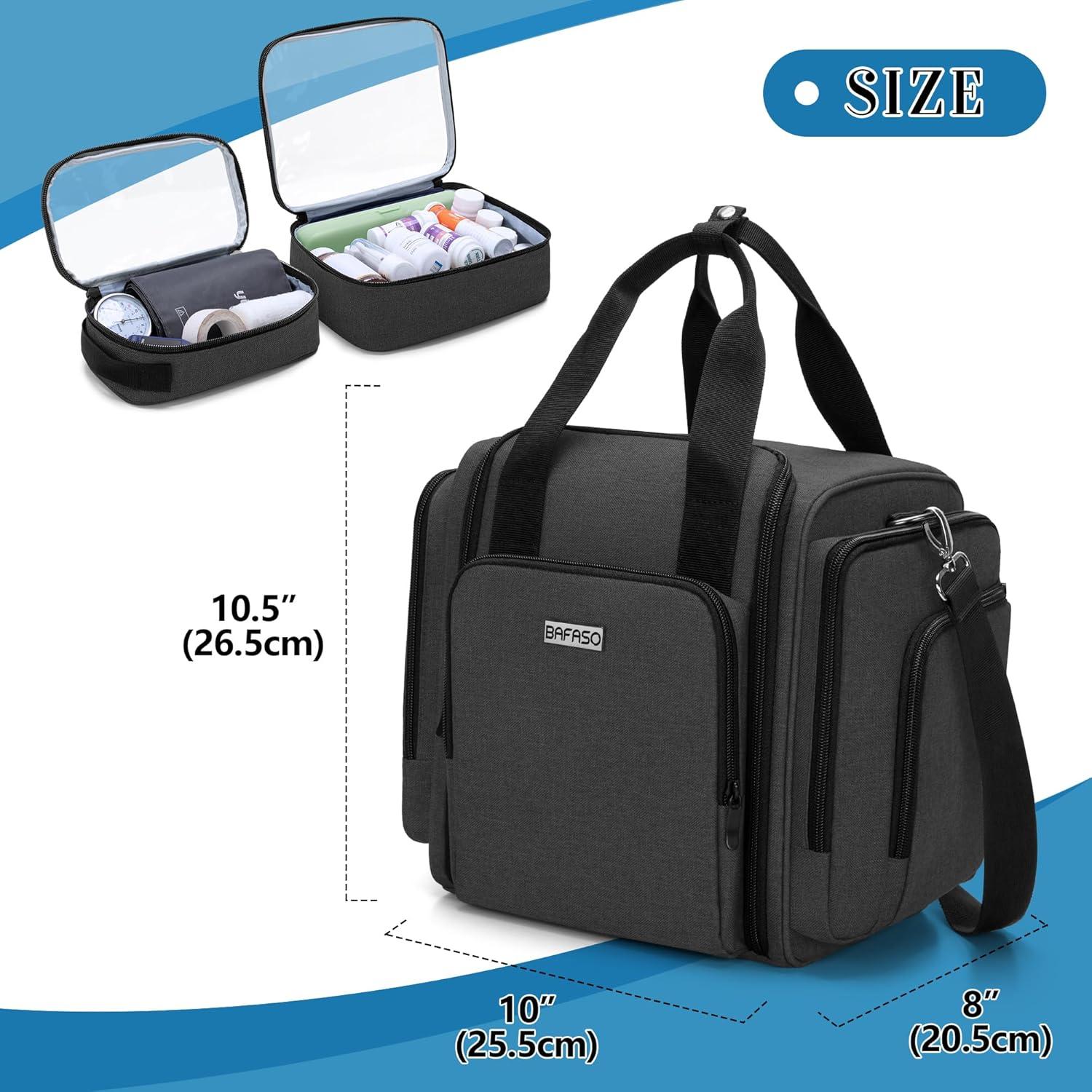 Organizador de Medicamentos BAFASO Grande con 4 Bolsillos