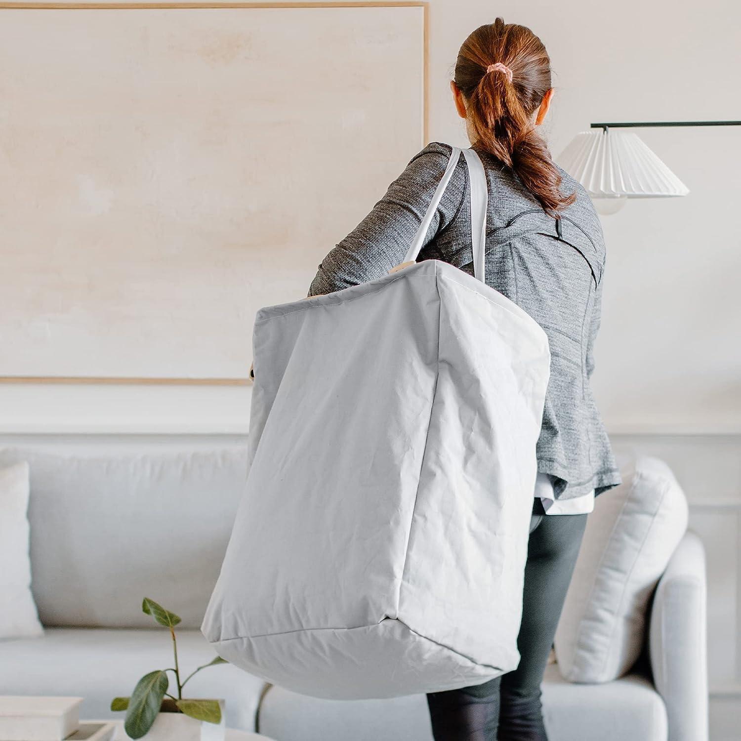 Cesta de Ropa Plegable Full Circle Loads of Fun - Algodón Orgánico - 20 Galones - Gris