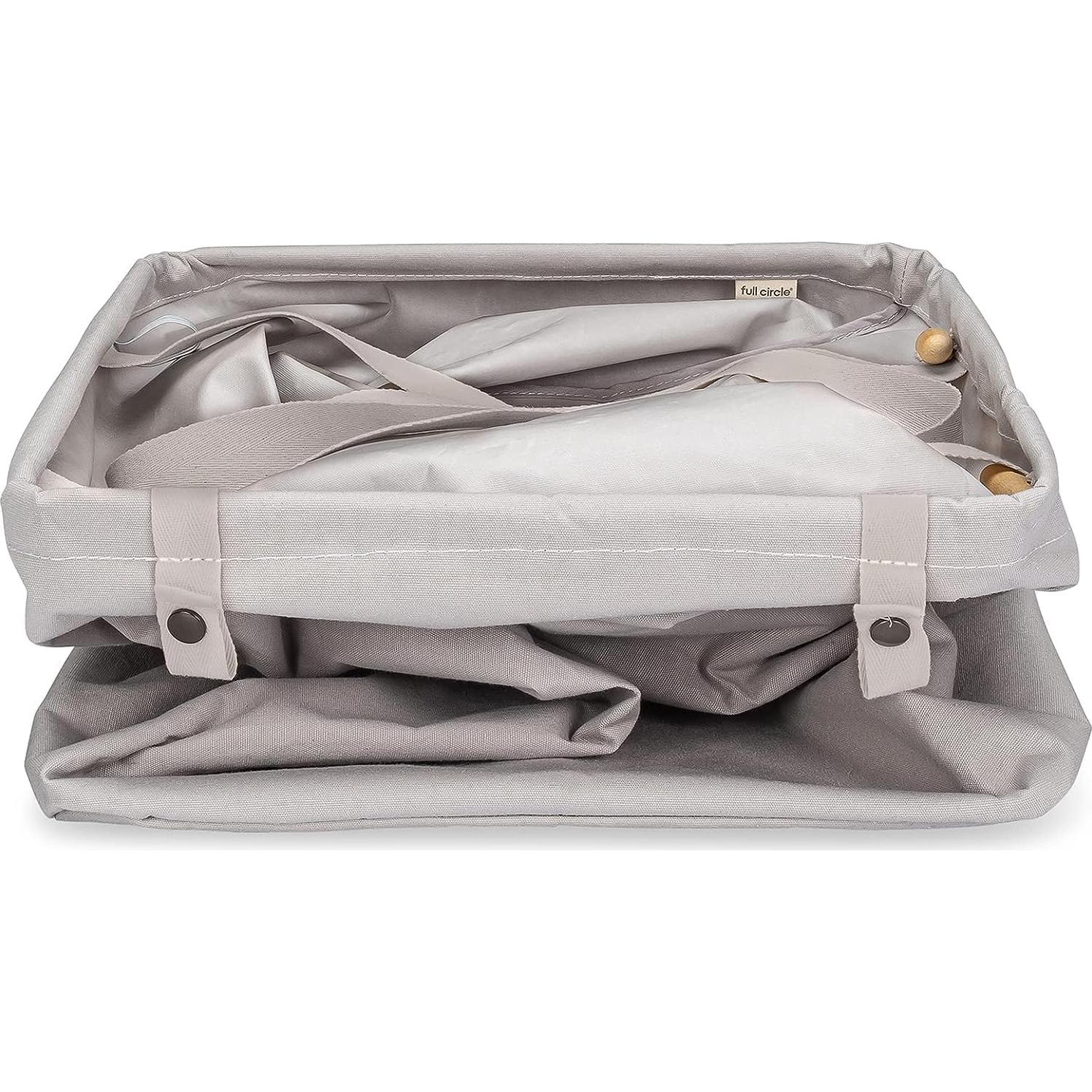 Cesta de Ropa Plegable Full Circle Loads of Fun - Algodón Orgánico - 20 Galones - Gris