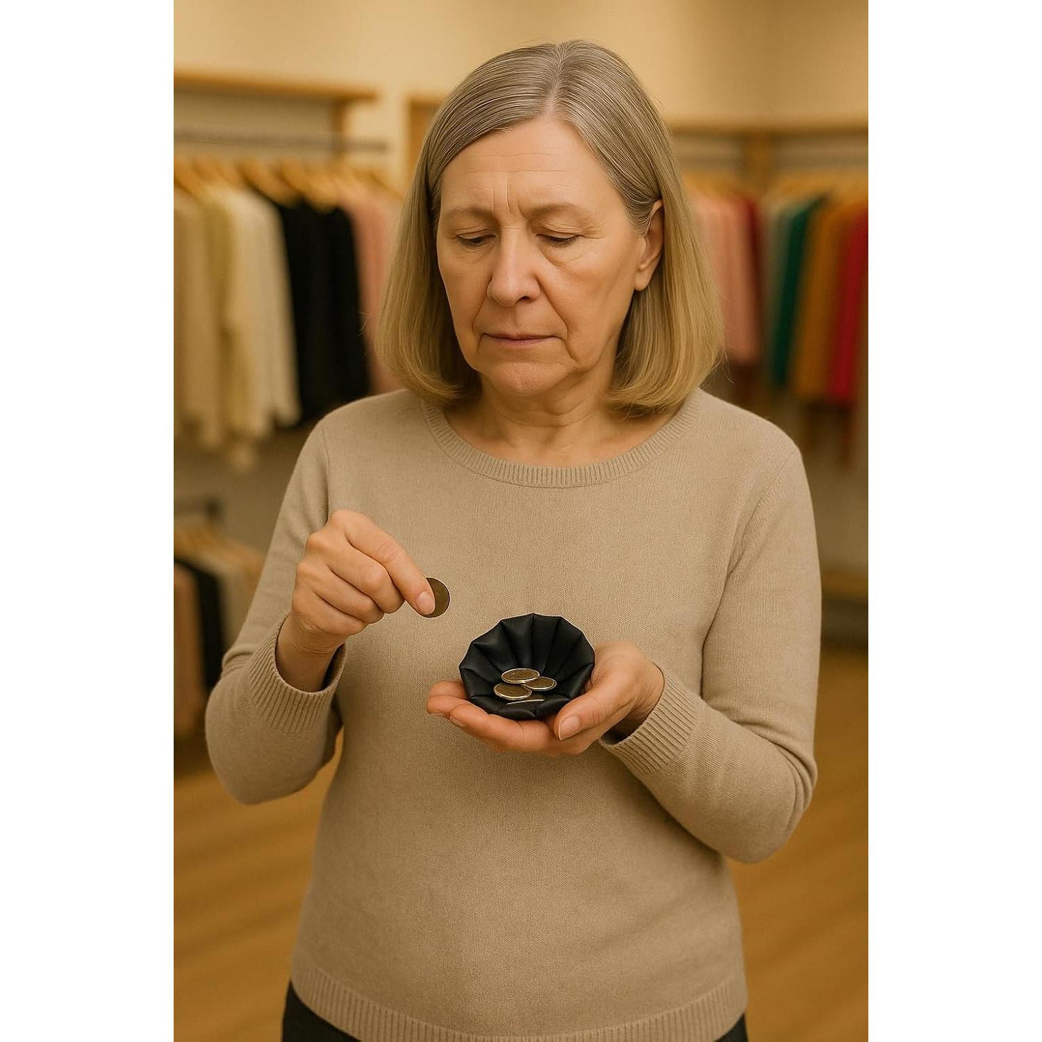 Monedero de Cuero Genuino Marshal Negro para Hombre