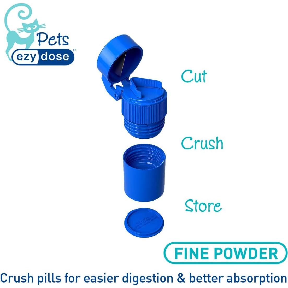 Trituradora y Cortador de Pastillas EZY DOSE para Gatos - Azul