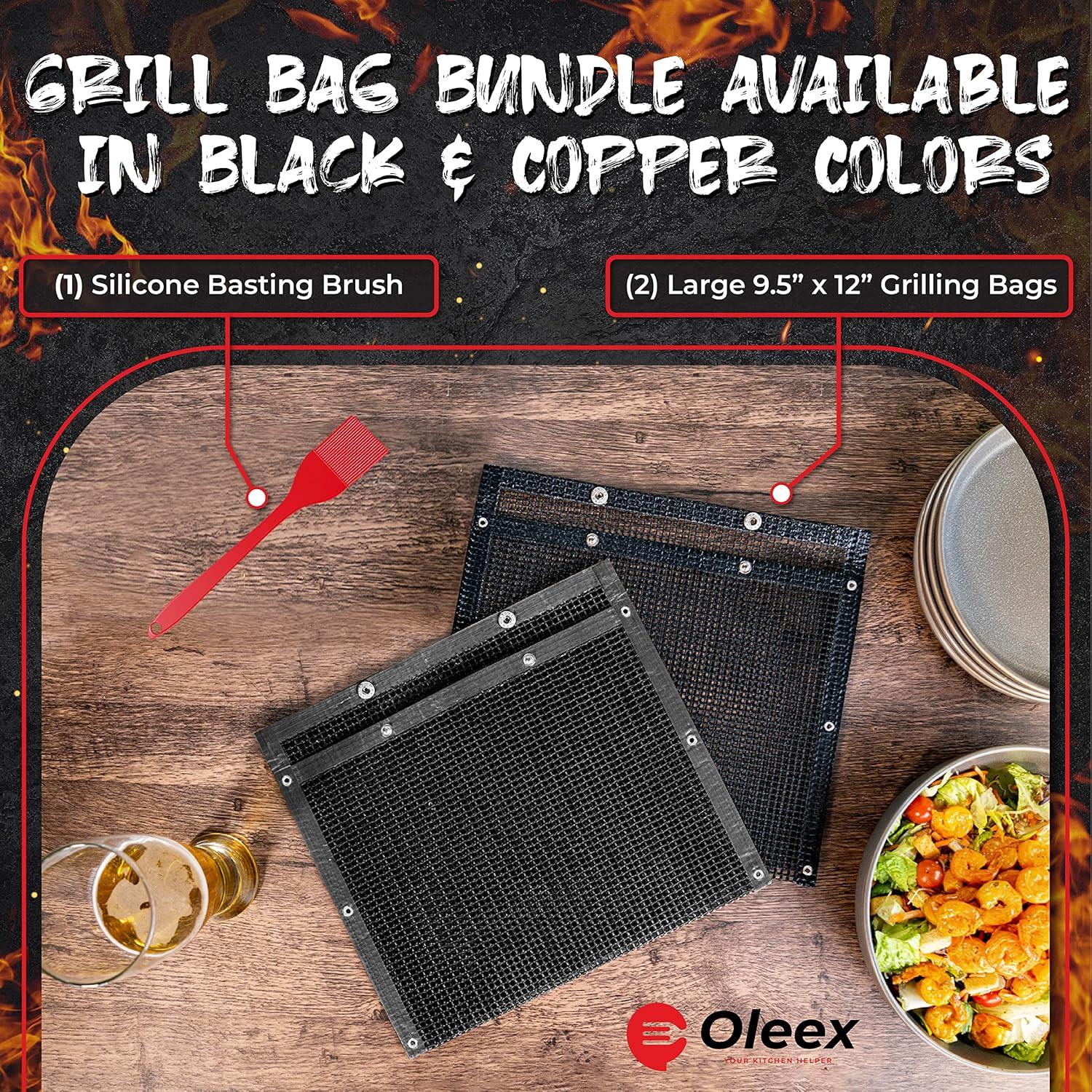 Bolsas de Barbacoa Antiadherentes Oleex - 2 Unidades + Brocha