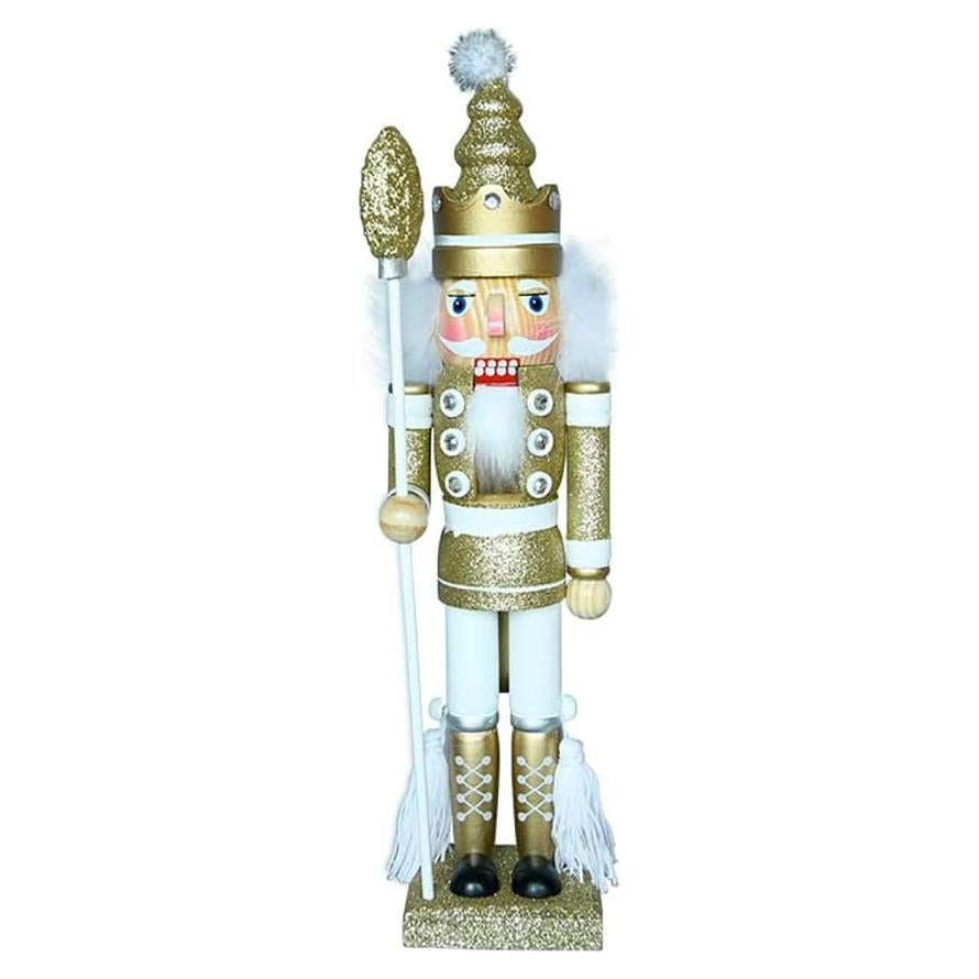 Adorno Navideño Cascanueces de Madera ZaH 40cm Dorado