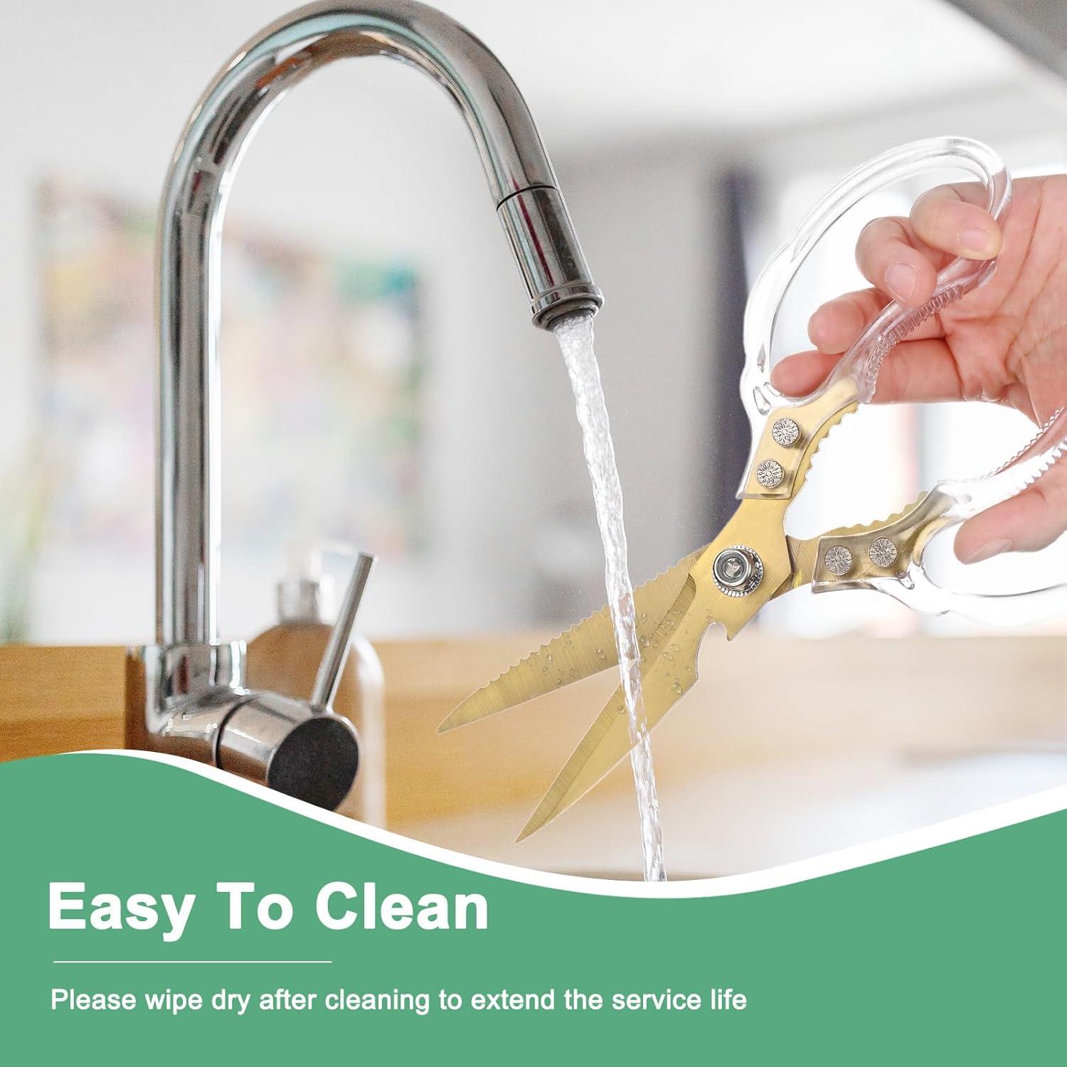 Tijeras de Cocina M METERXITY 230mm Acero Inoxidable Doradas