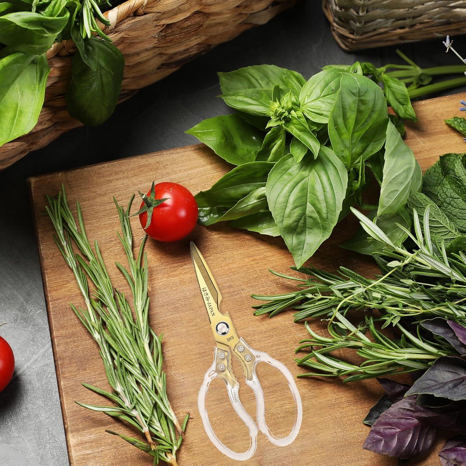 Tijeras de Cocina M METERXITY 230mm Acero Inoxidable Doradas