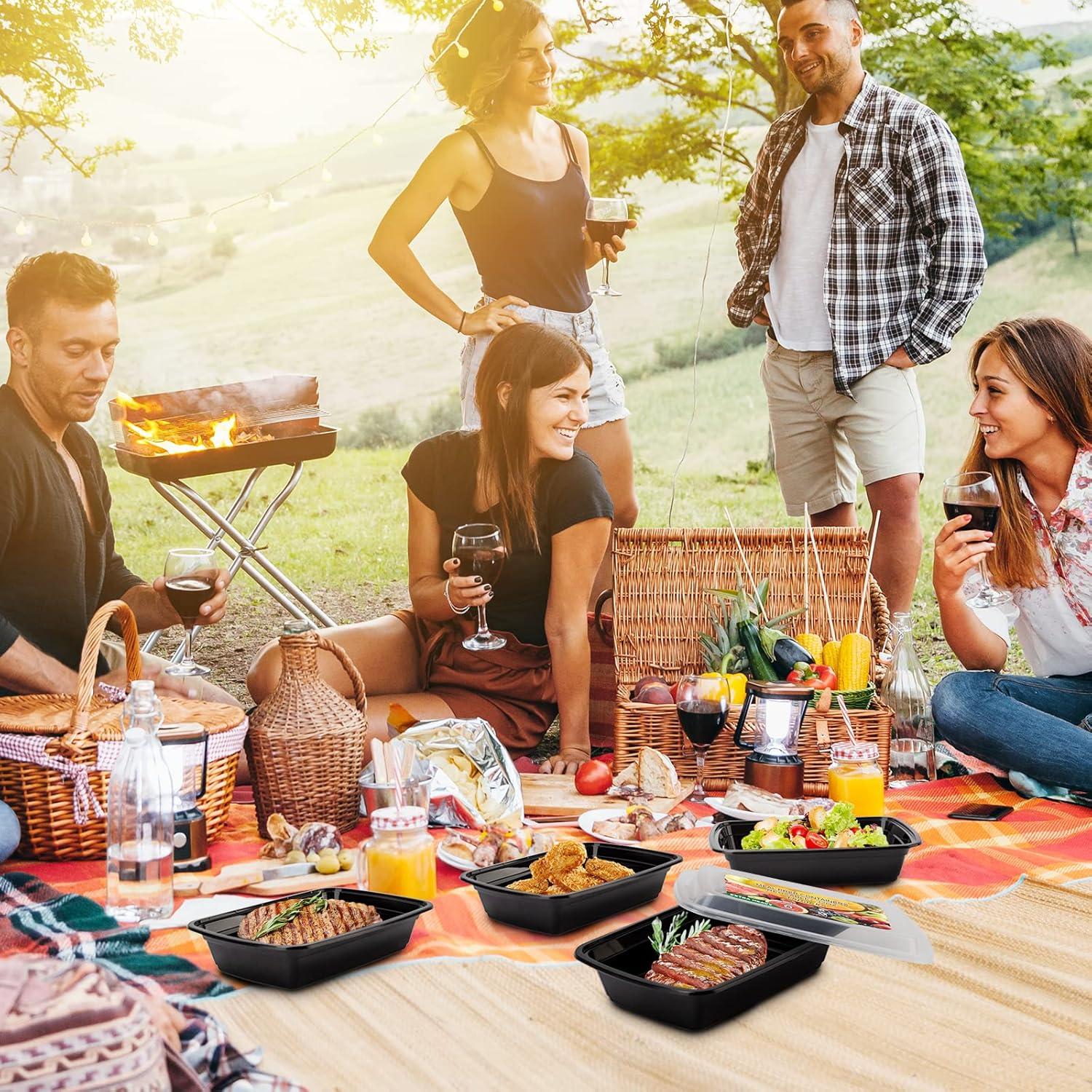 15 Contenedores Reutilizables para Comidas Ezalia 710ml a Prueba de Fugas