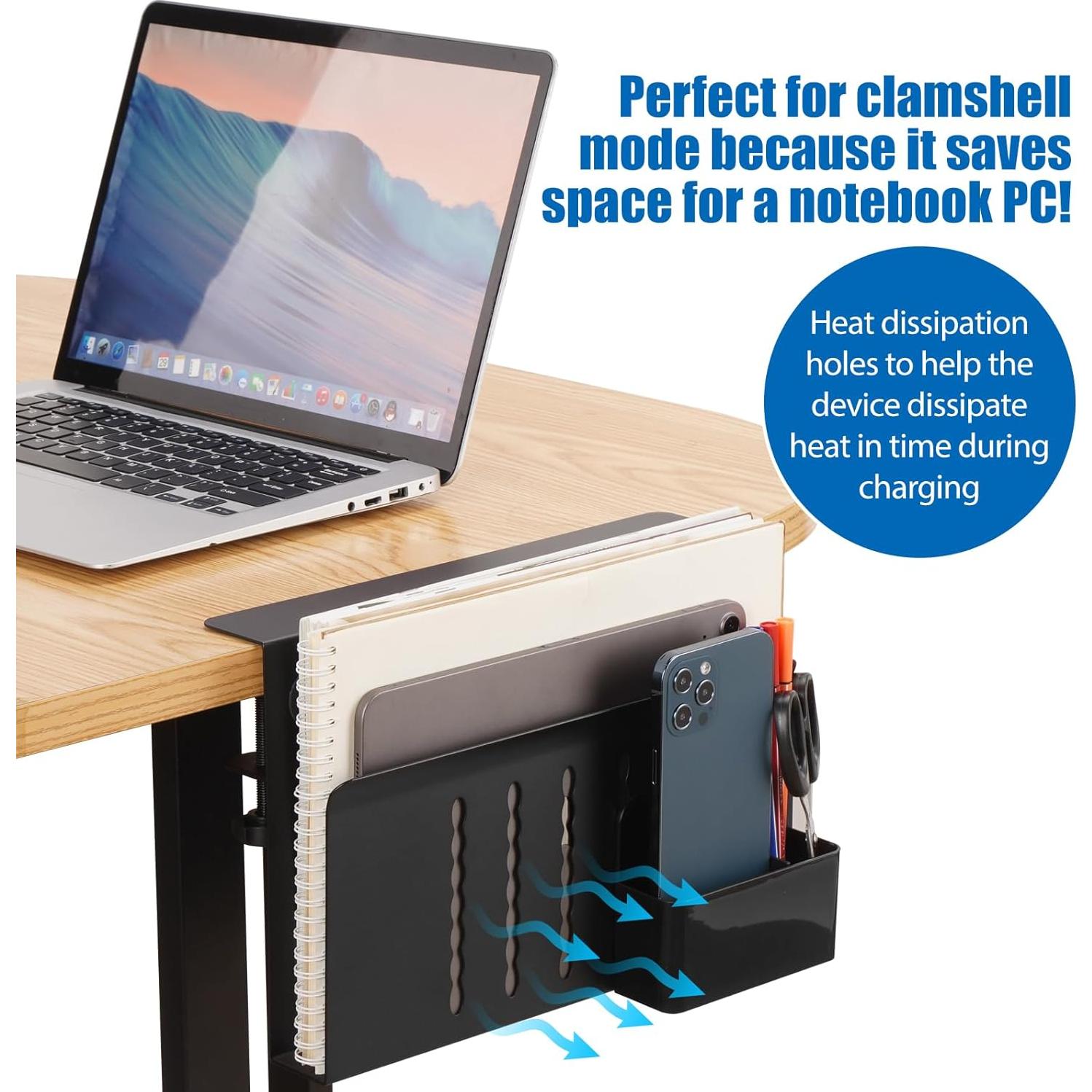 Soporte Lateral para Laptop CIBOTIES Negro 10 kg Sin Perforación