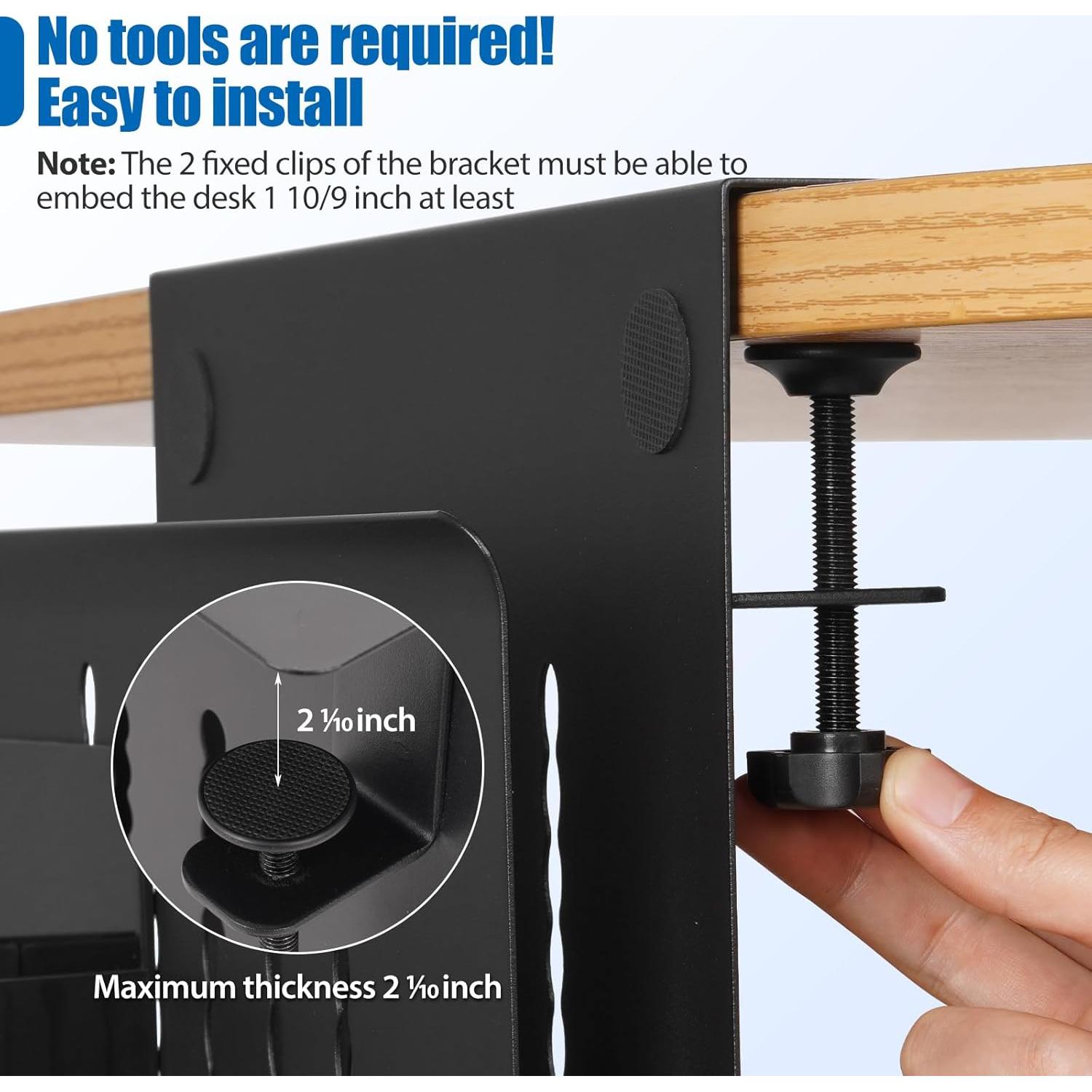 Soporte Lateral para Laptop CIBOTIES Negro 10 kg Sin Perforación