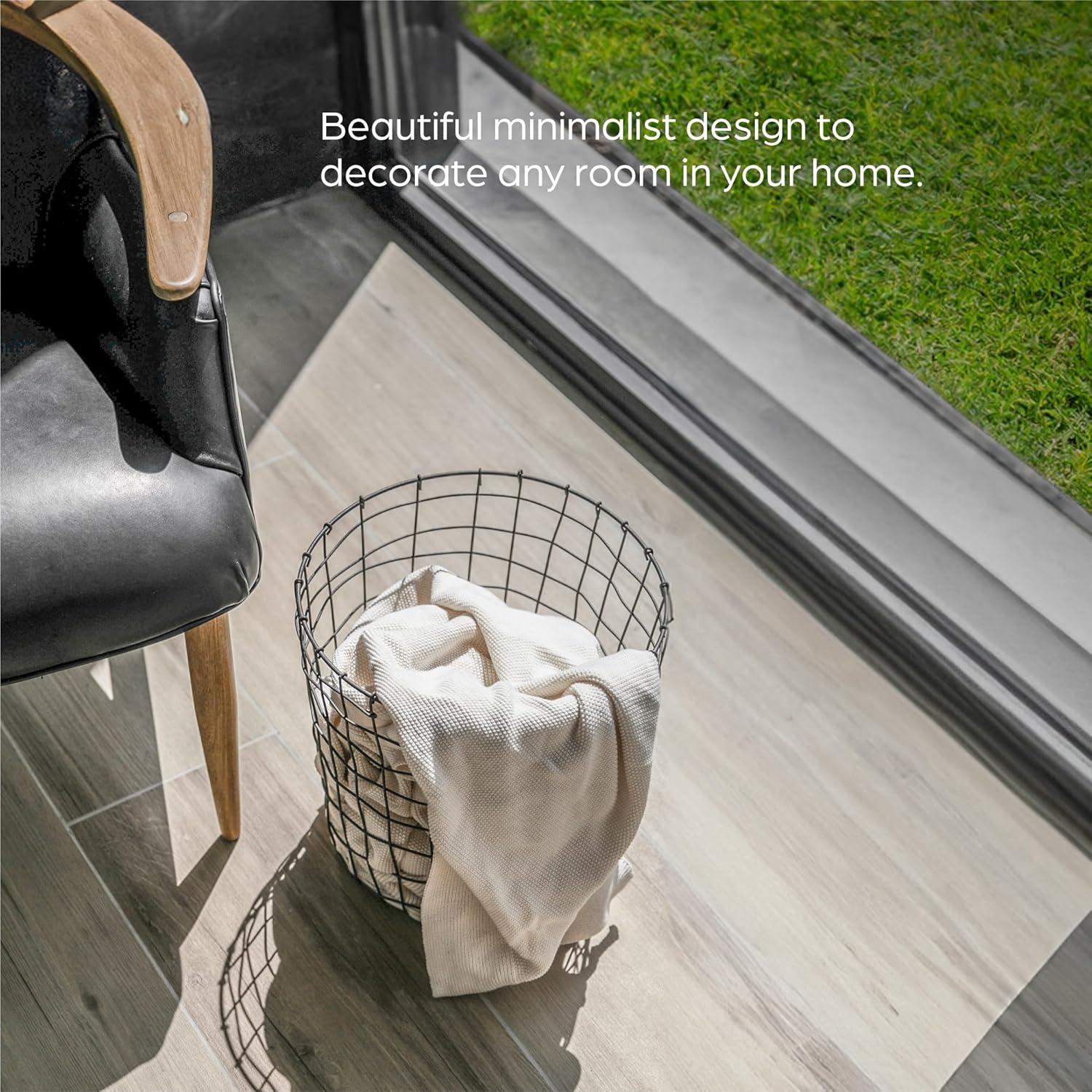 Cesta de Alambre Redonda Porto Boutique 30.5x25.4x30.5cm Gris