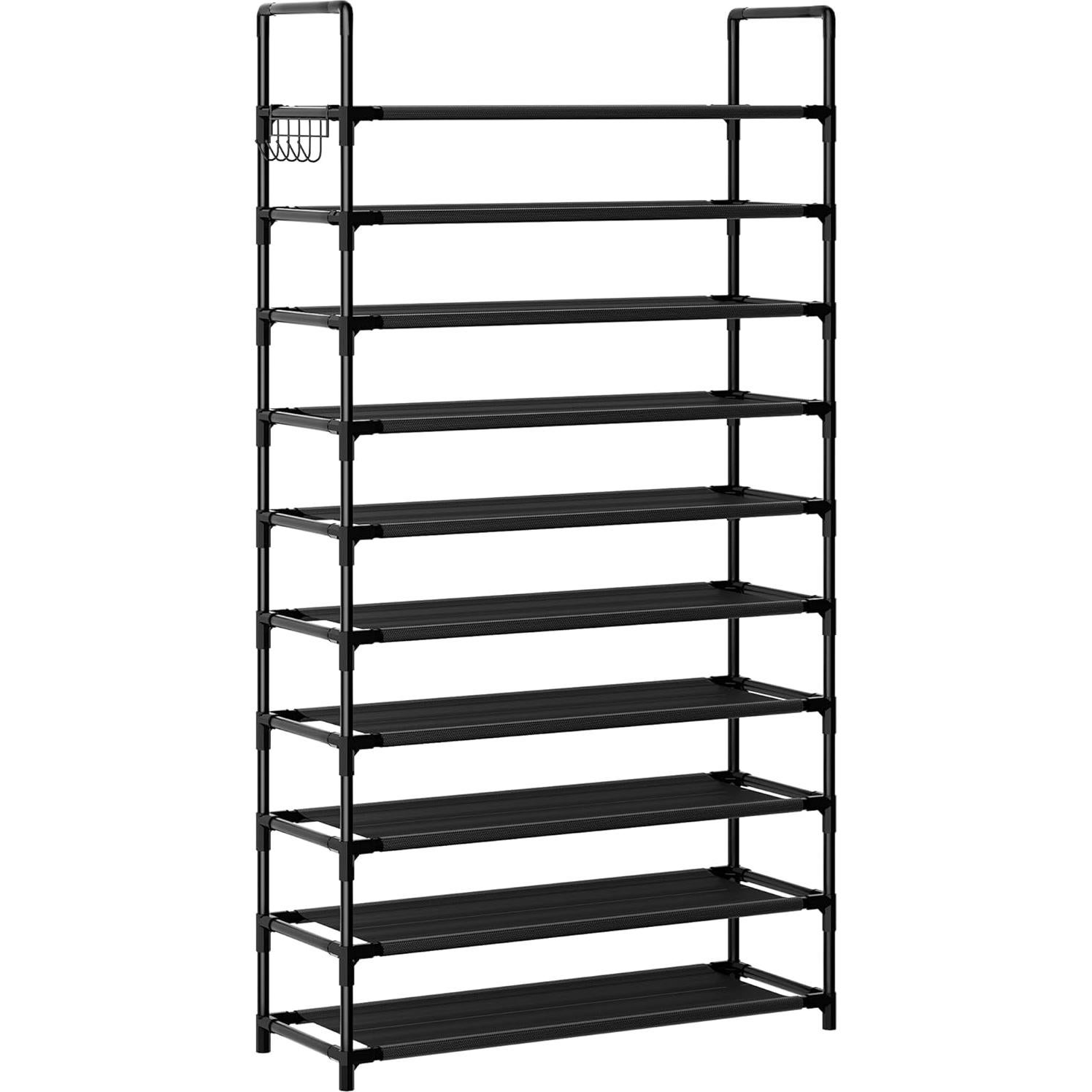 Estante para zapatos SRRSO de 10 niveles, metal, 40 pares